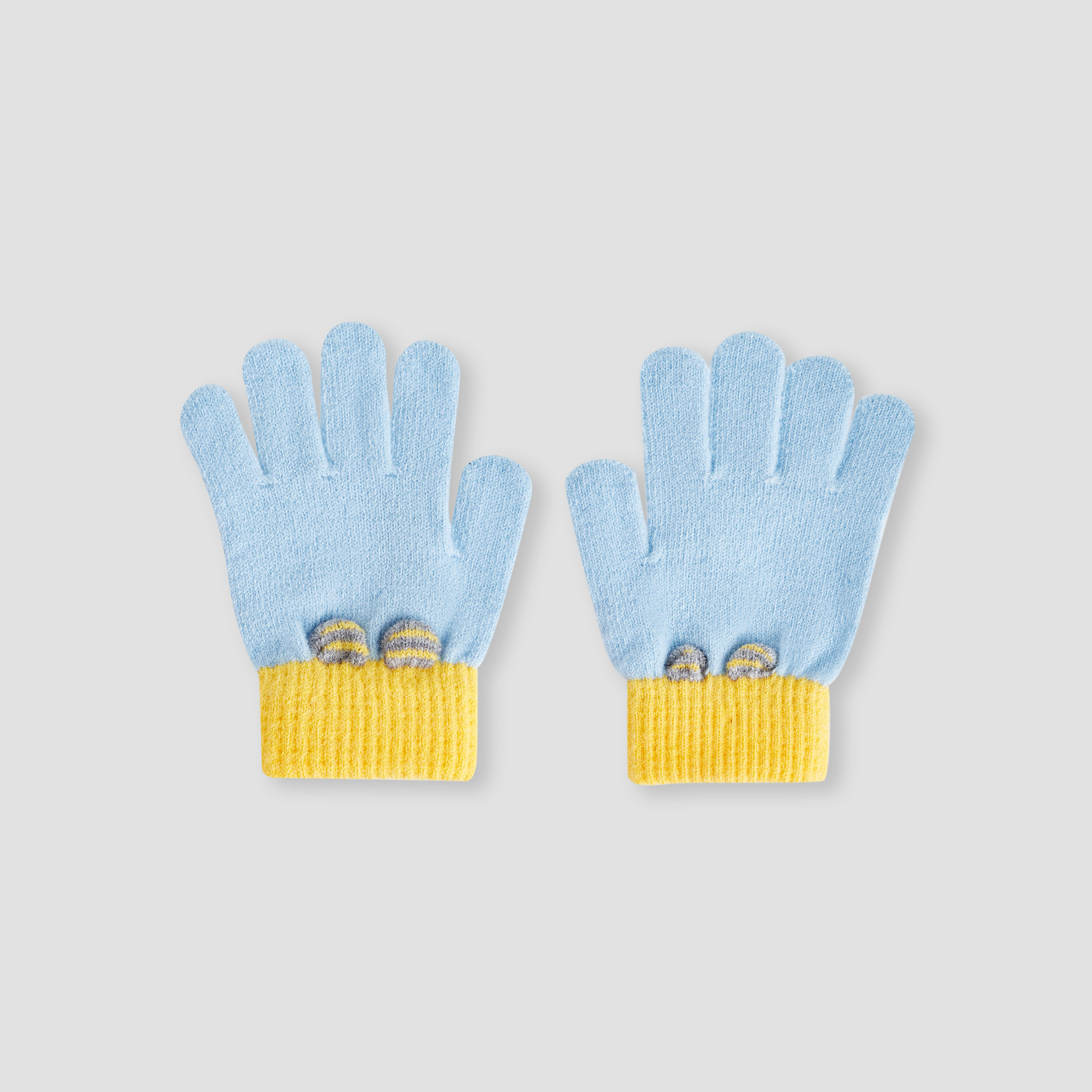 Juniors Boys Winter Gloves with Colourblock Design-baby-boys-clothing-winterwear-winteraccessories-image-1