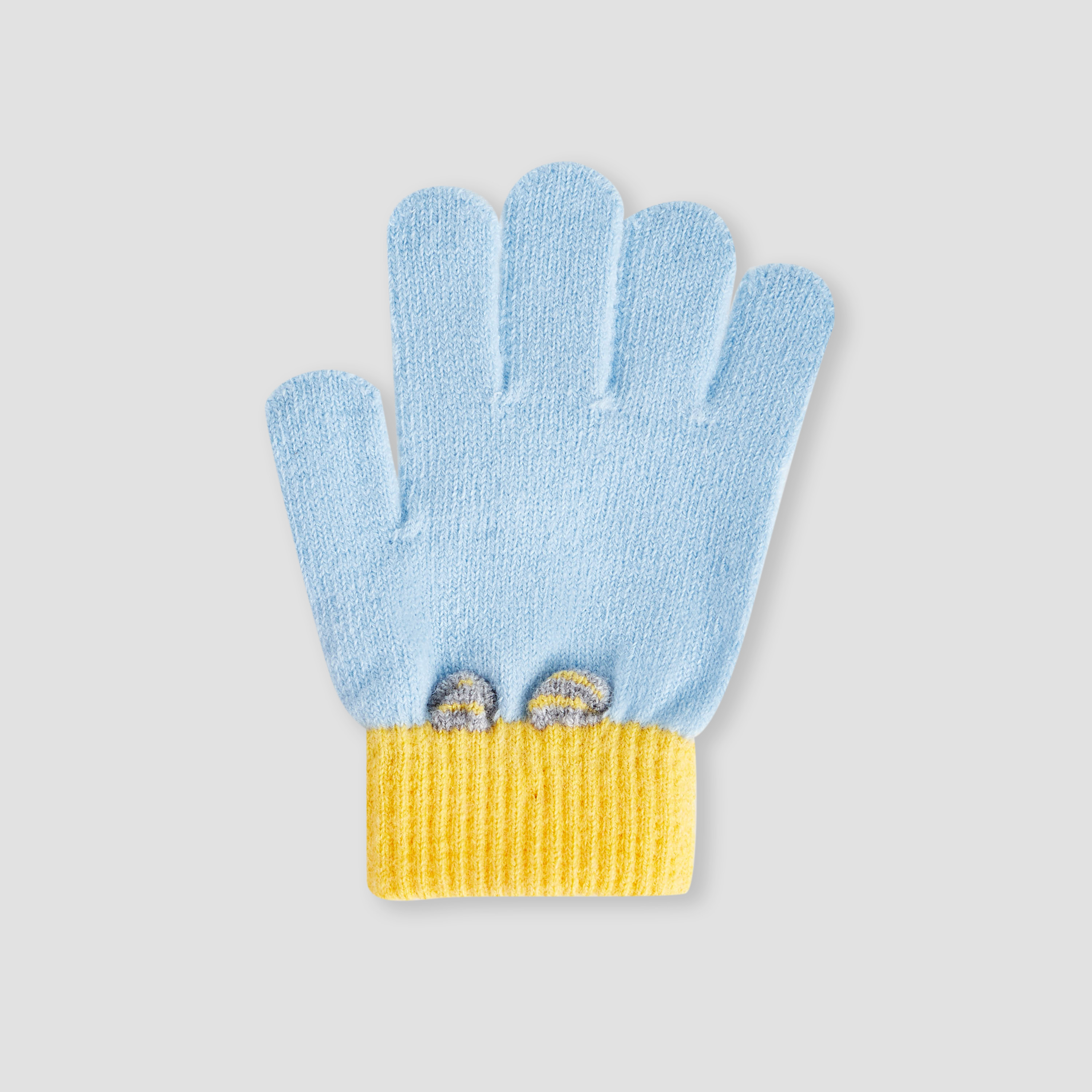 Juniors Boys Winter Gloves with Colourblock Design-baby-boys-clothing-winterwear-winteraccessories-image-3