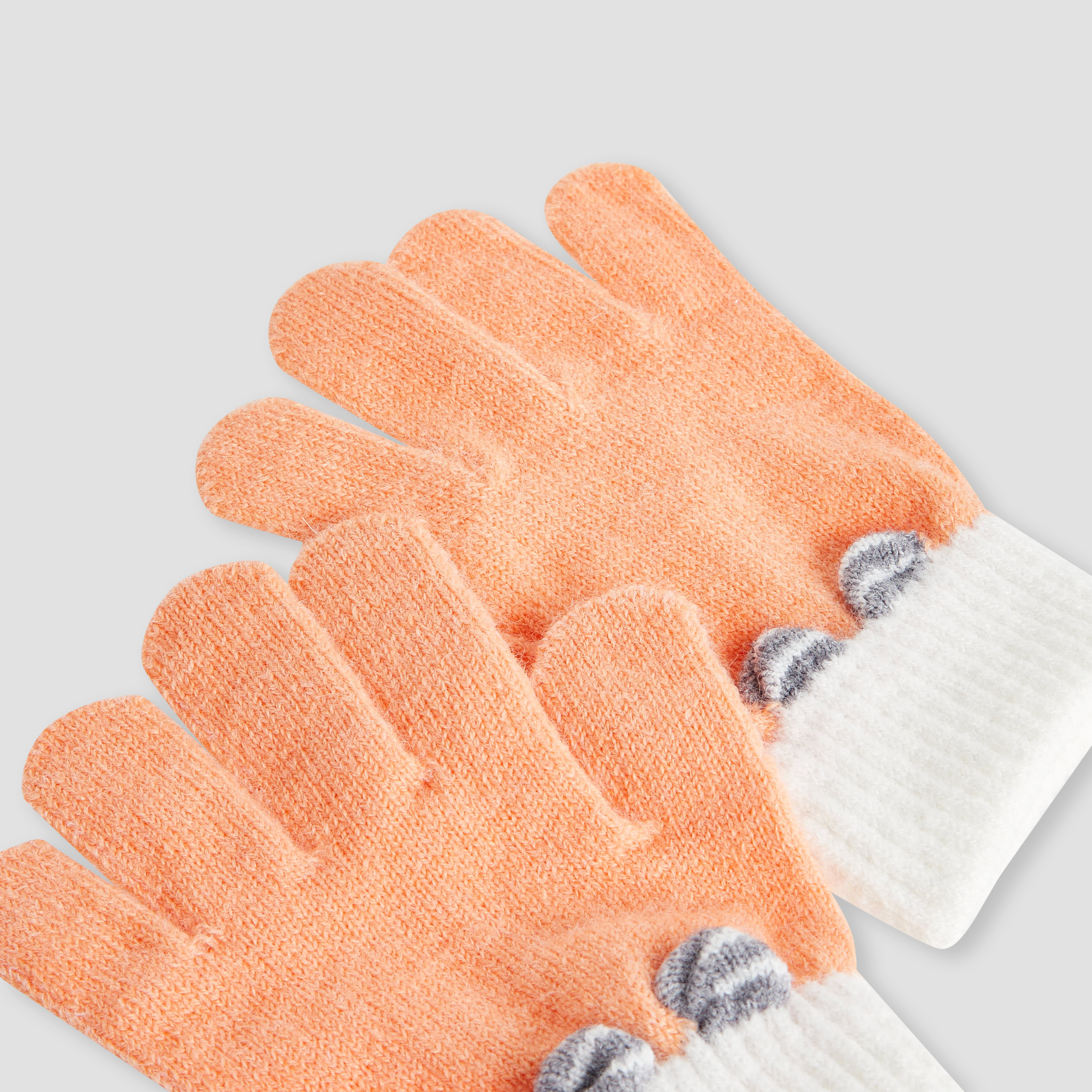 Juniors Boys Winter Gloves with Colourblock Design-baby-girls-clothing-winterwear-winteraccessories-image-7