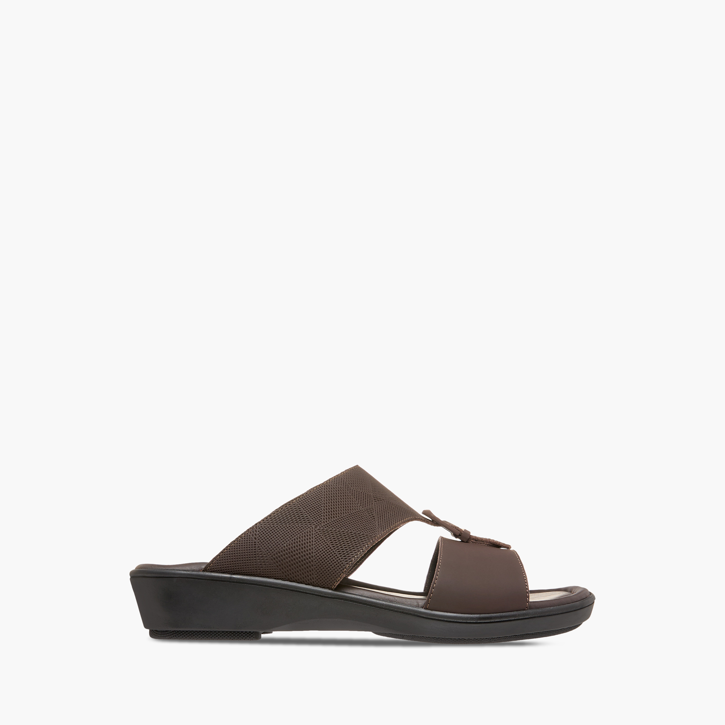LBL by Shoexpress Textured Slip-On Arabic Sandals with Buckle Detail-men-shoes-sandals-image-2