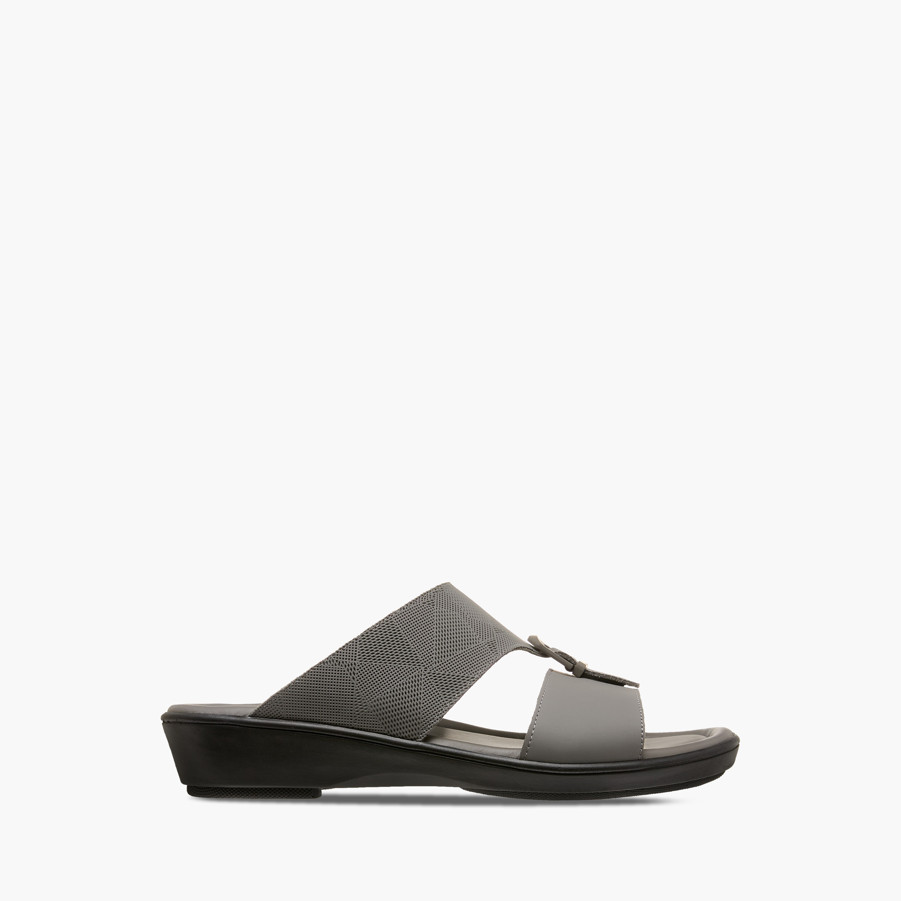 LBL by Shoexpress Textured Slip-On Arabic Sandals with Buckle Detail-men-shoes-sandals-image-2