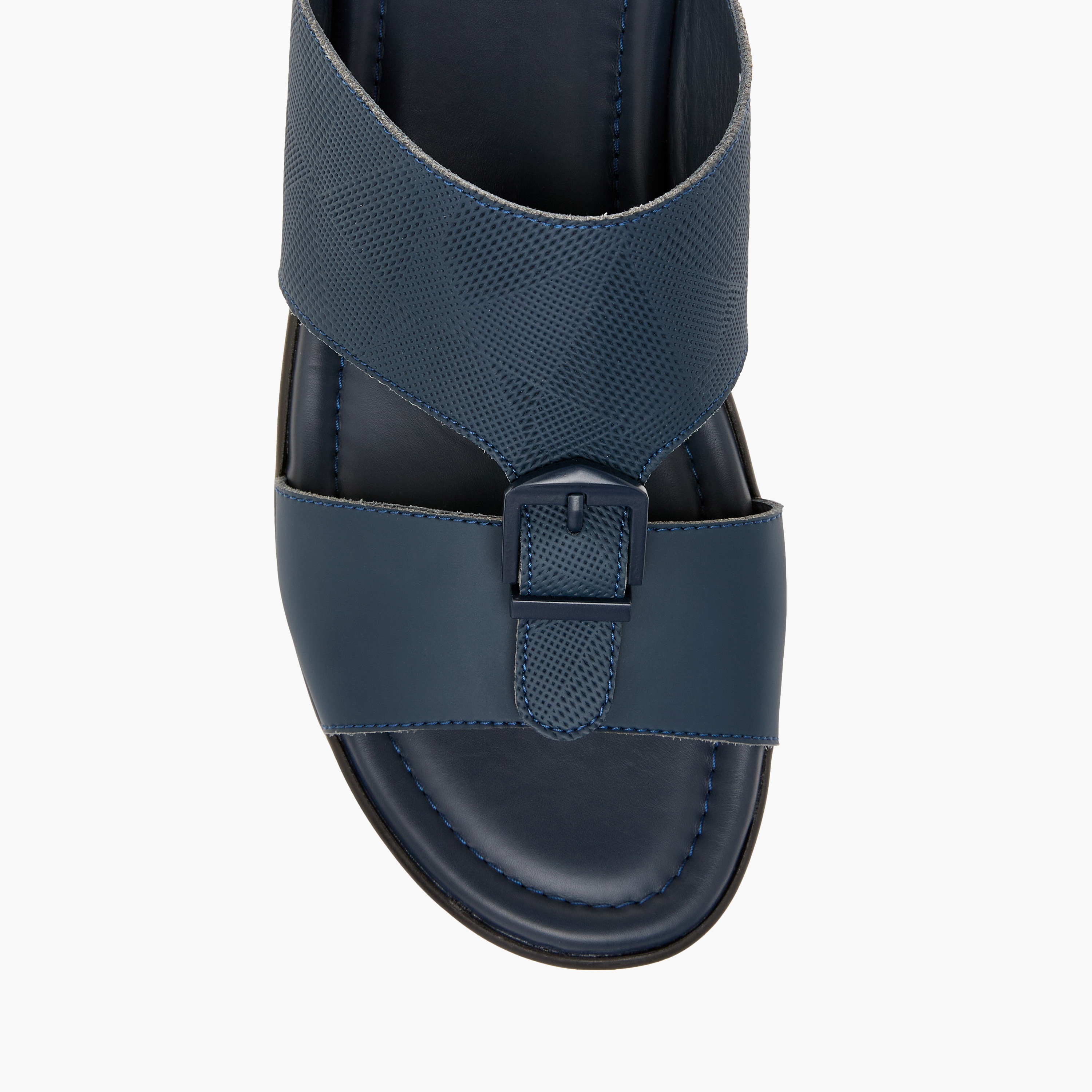 LBL by Shoexpress Textured Slip-On Arabic Sandals with Buckle Detail-men-shoes-sandals-image-3