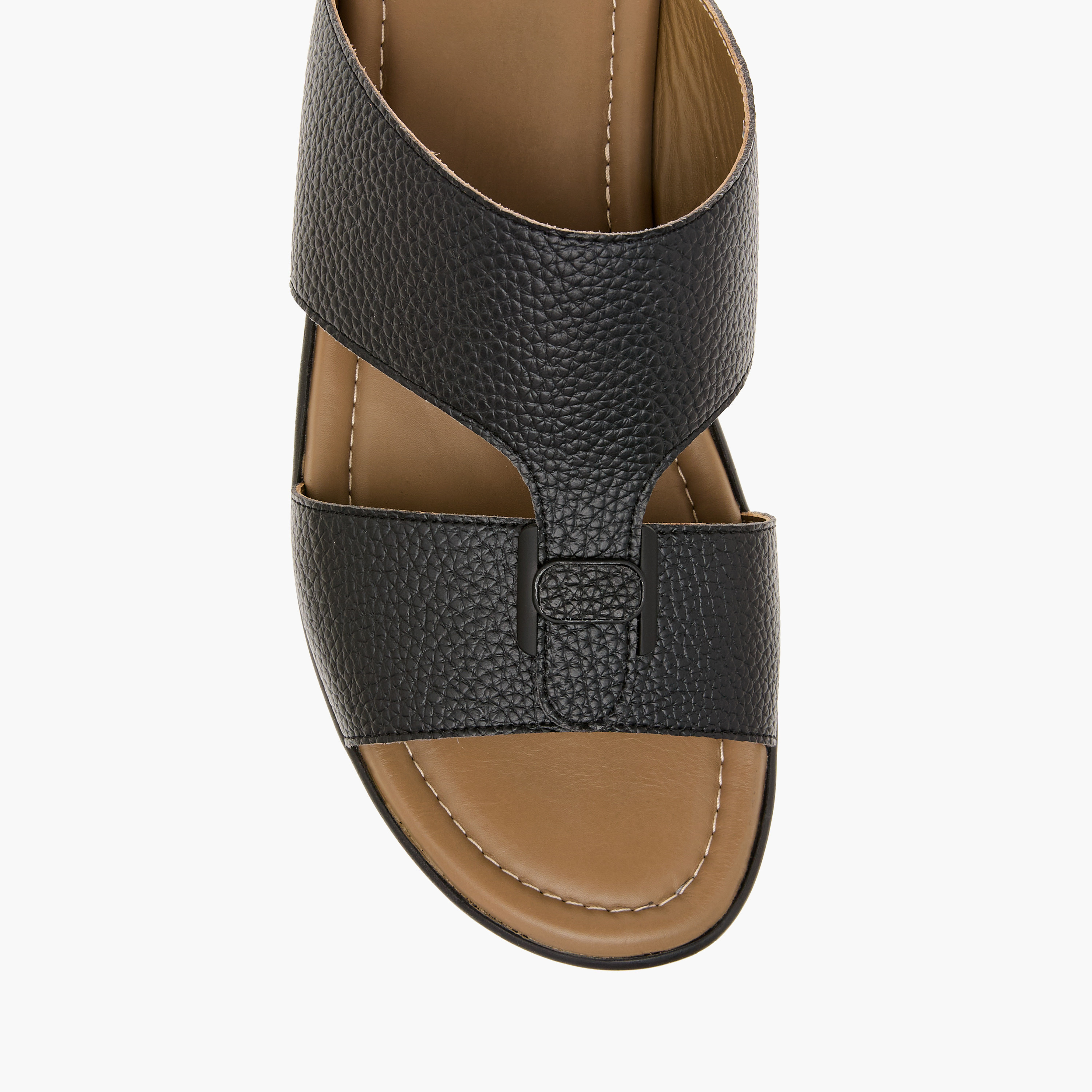LBL by Shoexpress Textured Slip-On Arabic Sandals-men-shoes-sandals-image-3