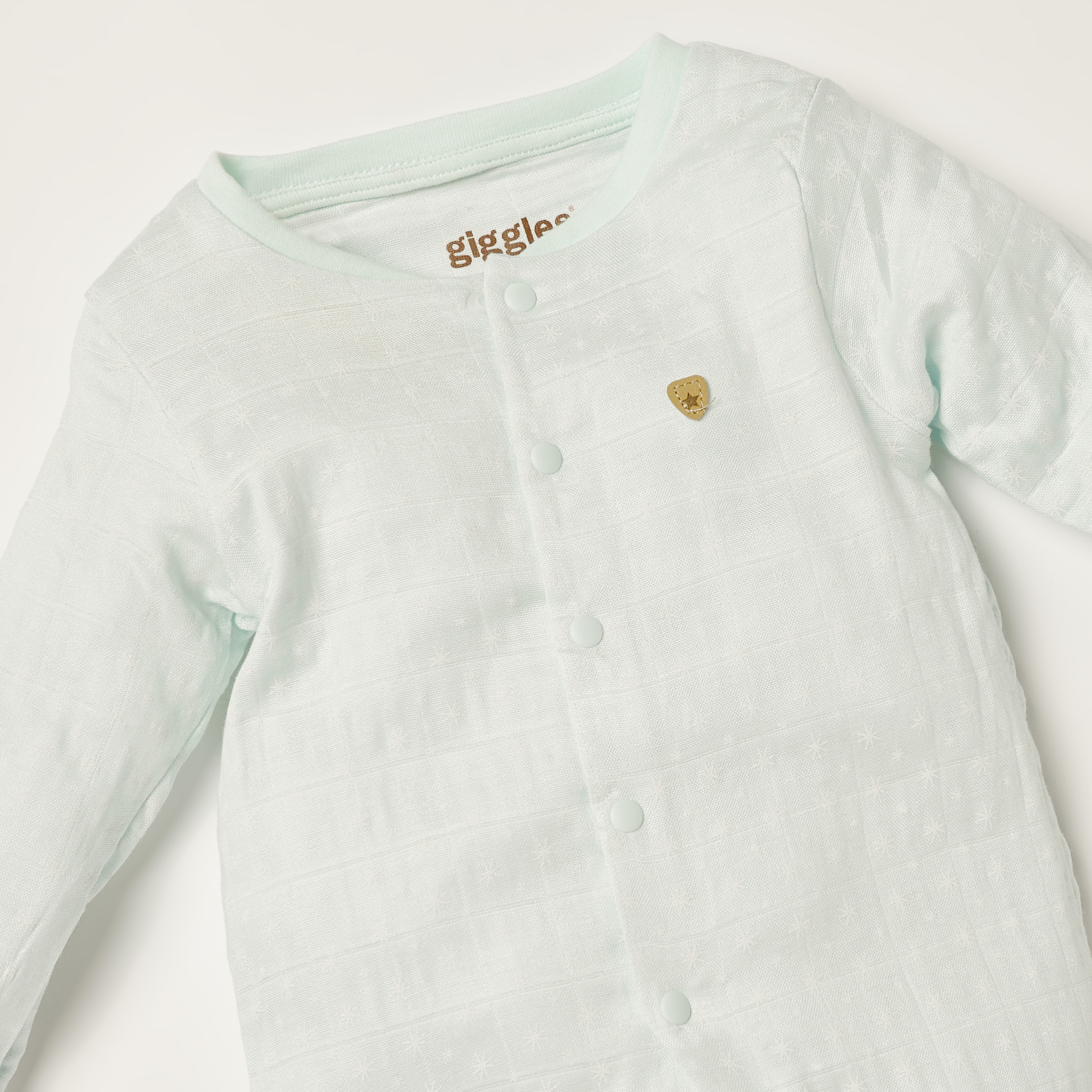 بدلة نوم بارز الملمس ومغلقة القدمين بأكمام طويلة من جيجلز-baby-boys-clothing-nightwear-sleepsuits-image-2