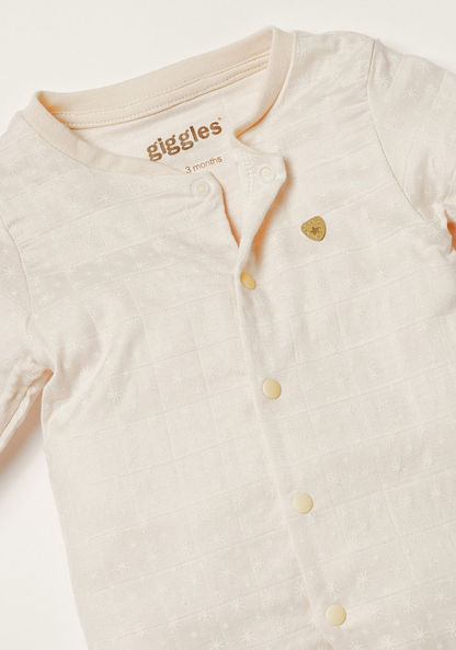 Giggles Printed Sleepsuit with Long Sleeves