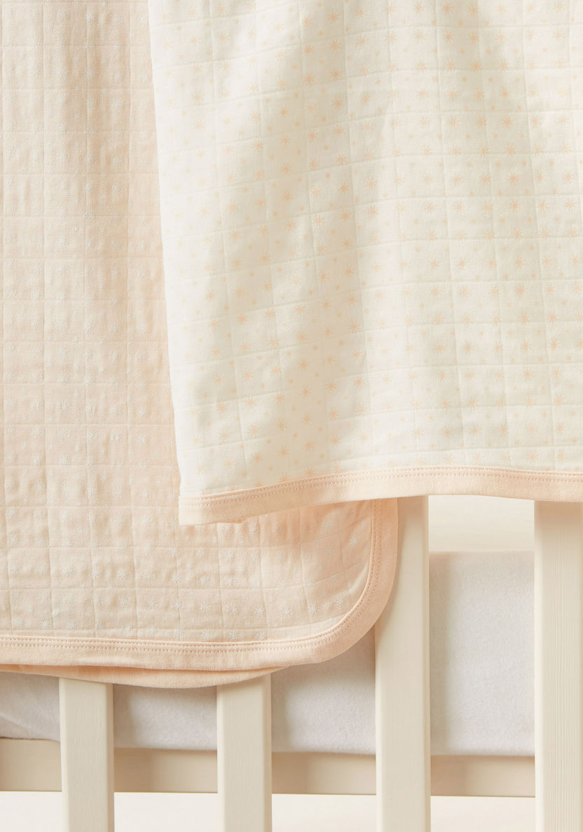Giggles Textured 2-Piece Receiving Blanket Set - 78x78 cms-Receiving Blankets-image-2