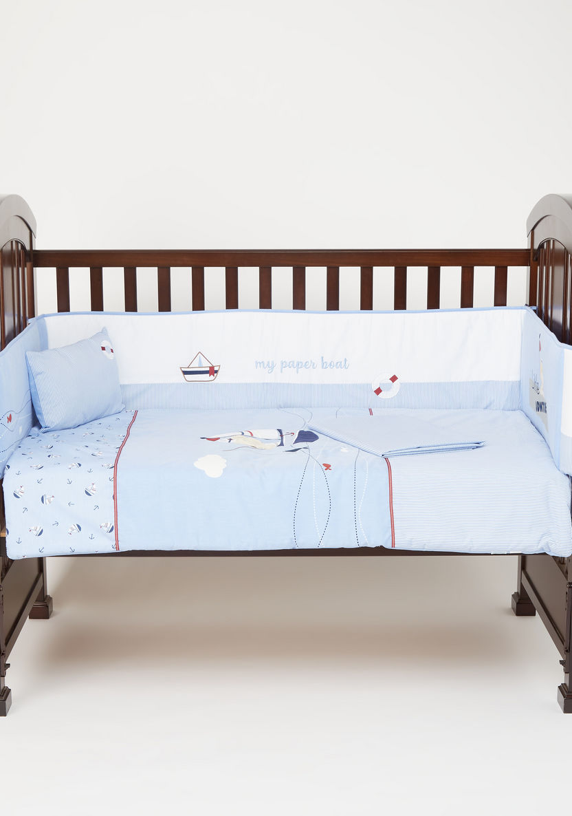 Juniors Nautical Print 5-Piece Bedding Set-Baby Bedding-image-0