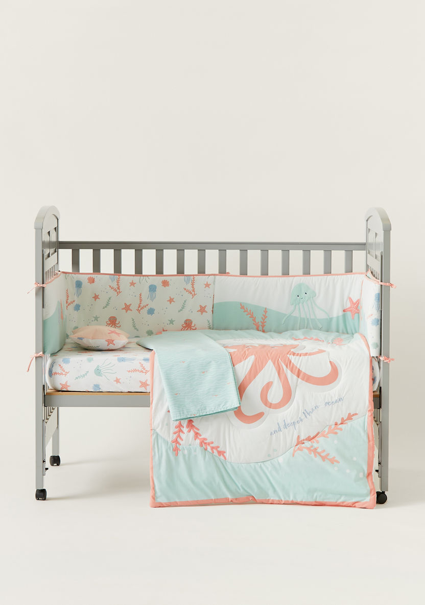 Juniors 5-Piece Under the Sea Applique Comforter Set - 200x98 cms-Baby Bedding-image-2