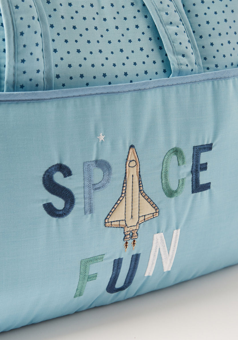 Juniors Space Fun Embroidered Diaper Bag with Zip Closure-Diaper Bags-image-3
