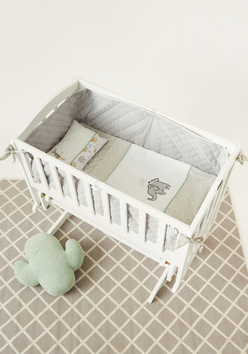 Juniors Safari Friends Applique Cradle Bedding Set-Baby Bedding-image-0