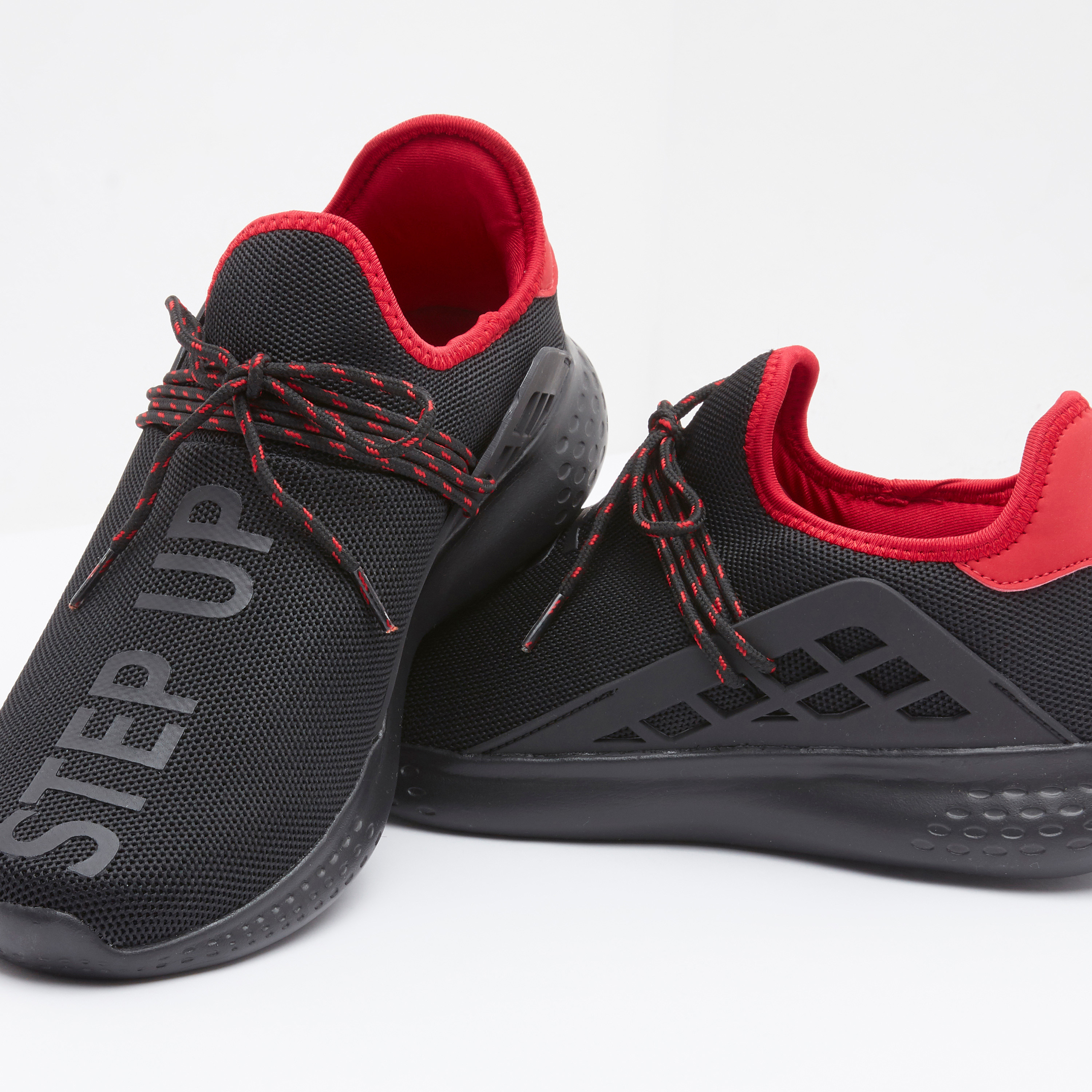Printed Huarache Shoes with Lace-Up Closure-sports-men-shoes-image-4