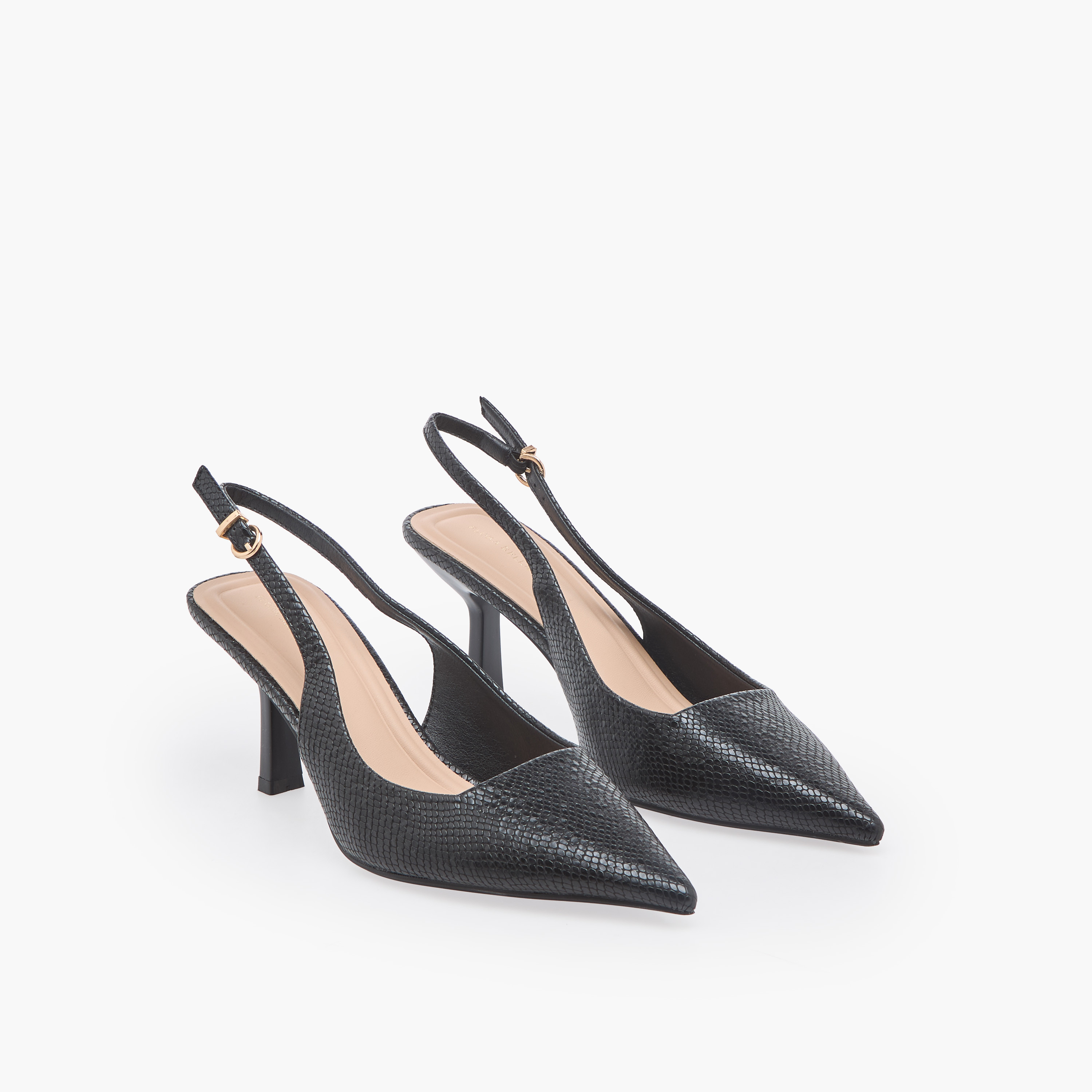 حذاء ميول بارز الملمس ومقدمة مدببة للنساء من فلورا بيلا-women-shoes-sandals-heeled-image-1