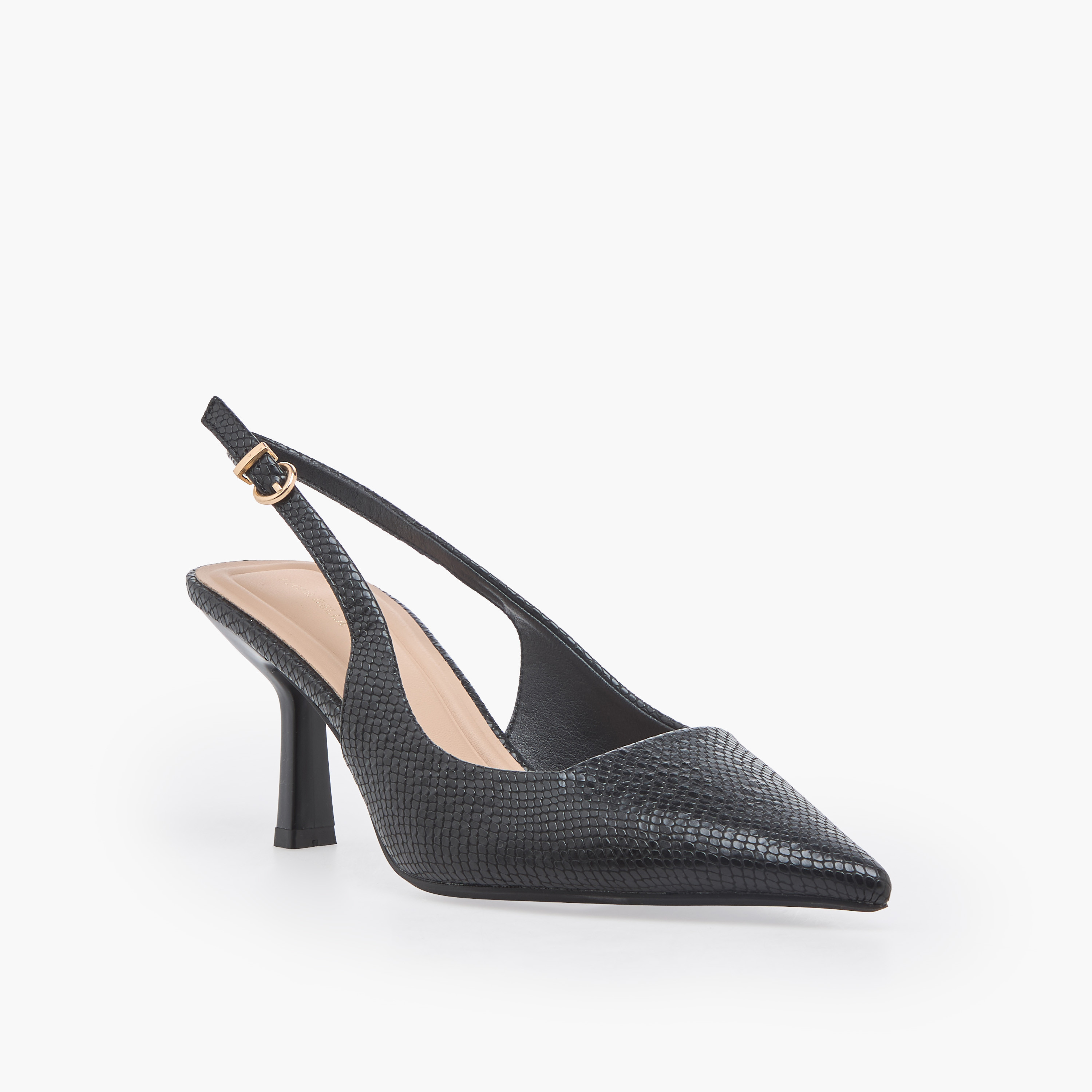 حذاء ميول بارز الملمس ومقدمة مدببة للنساء من فلورا بيلا-women-shoes-sandals-heeled-image-2