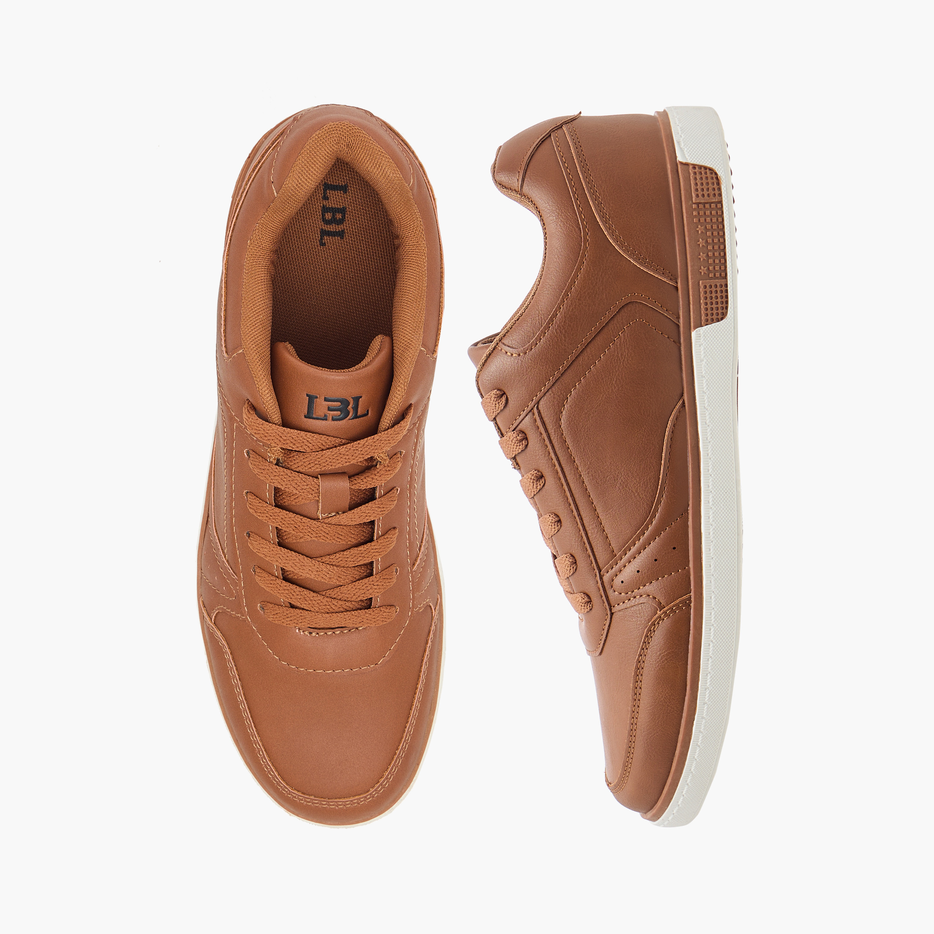 LBL by Shoexpress Panelled Ankle Sneakers with Lace-Up Closure-men-shoes-sneakers-image-1