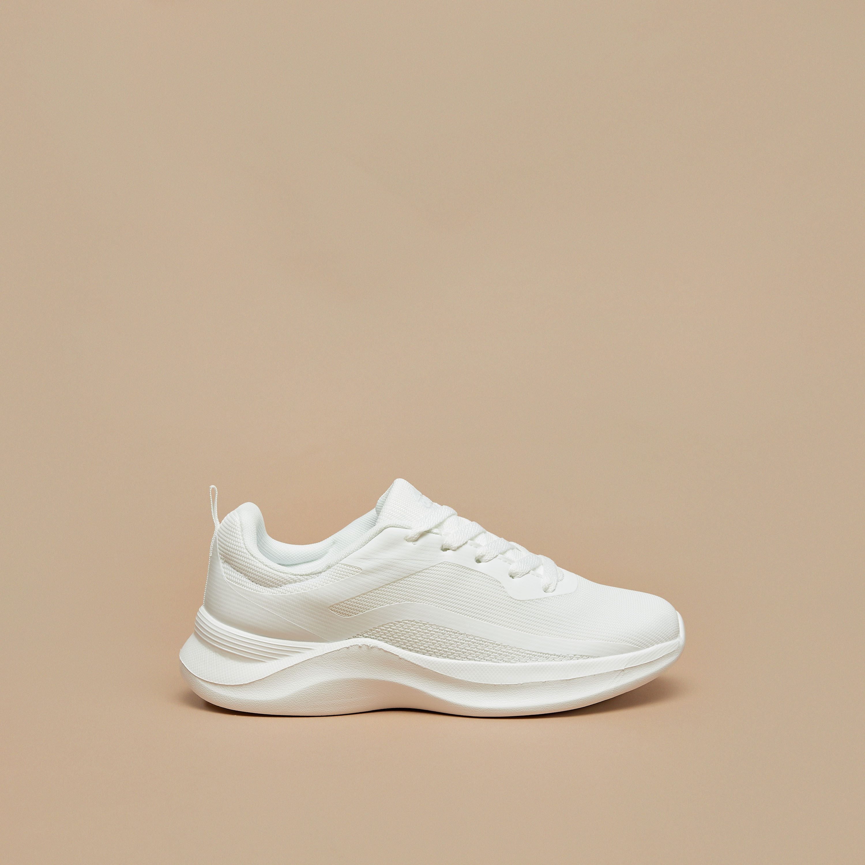 Oakland by Shoexpress Textured Lace-Up Sports Shoes-sports-women-shoes-image-3