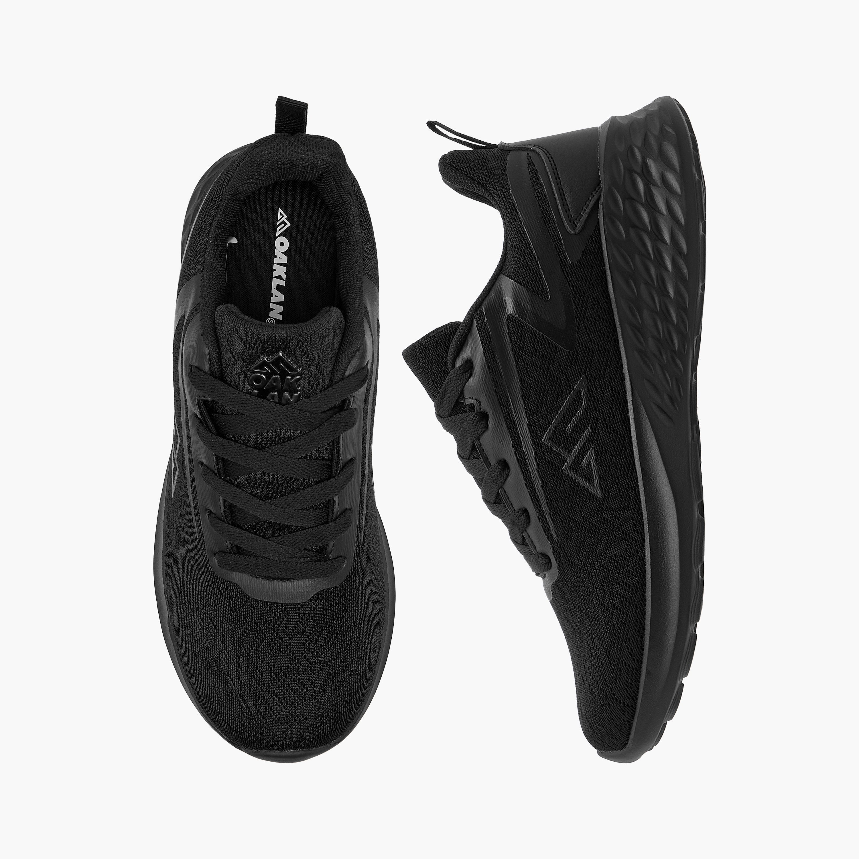 Oaklan by Shoexpress Textured Lace-Up Sports Shoes-sports-women-shoes-image-1