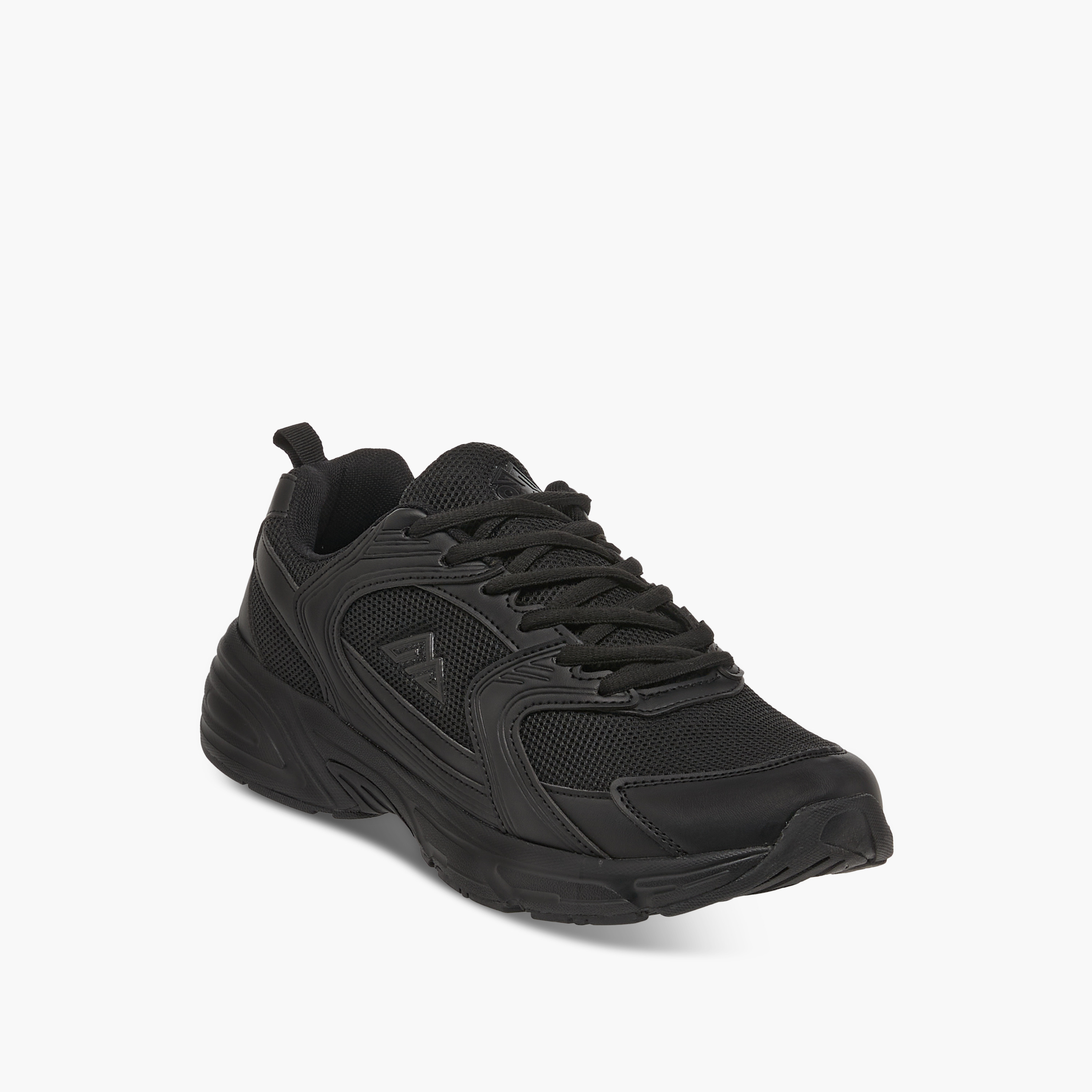 Oaklan by Shoexpress Mesh Panelled Sports Shoes with Lace-Up Closure-sports-men-shoes-image-2