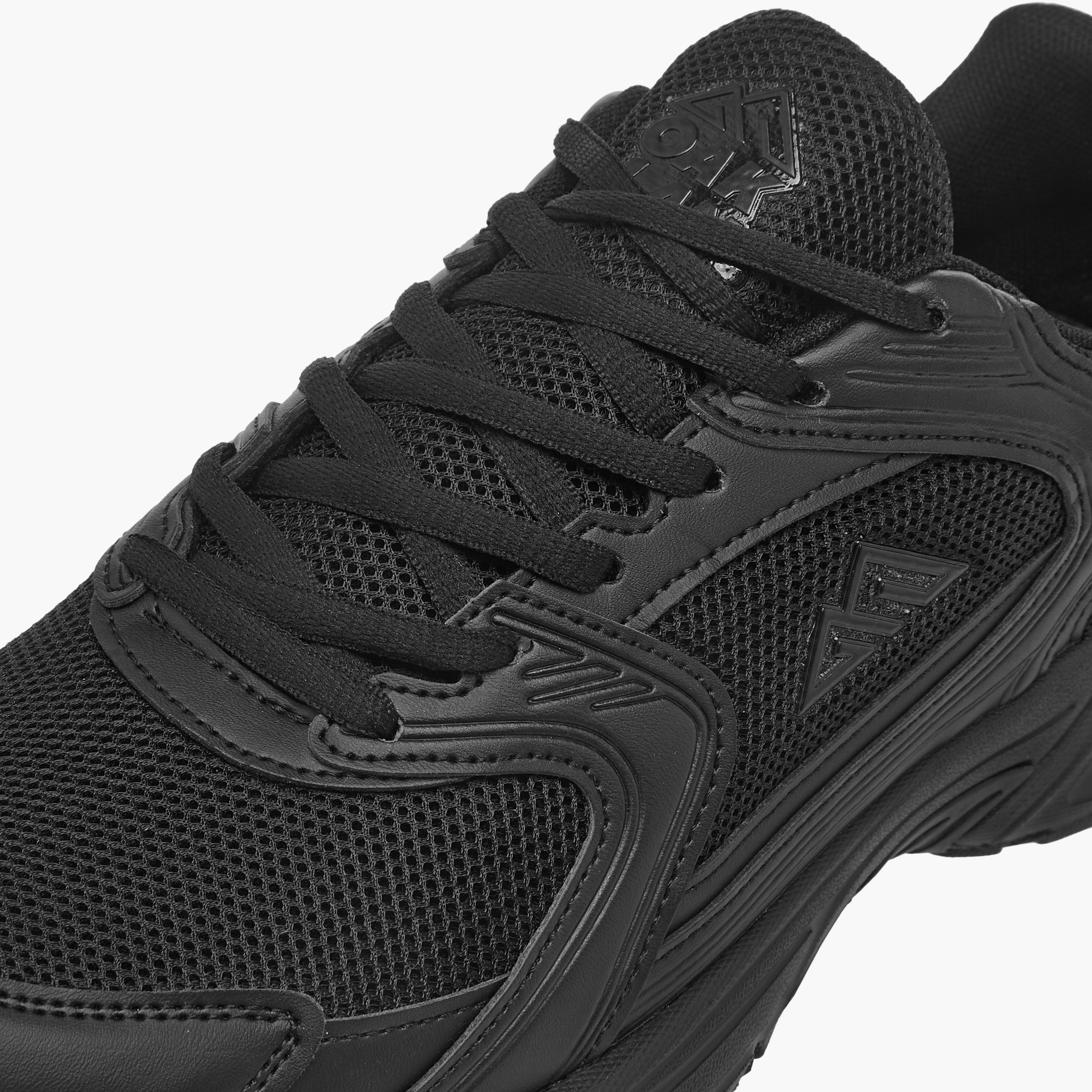 Oaklan by Shoexpress Mesh Panelled Sports Shoes with Lace-Up Closure-sports-men-shoes-image-4