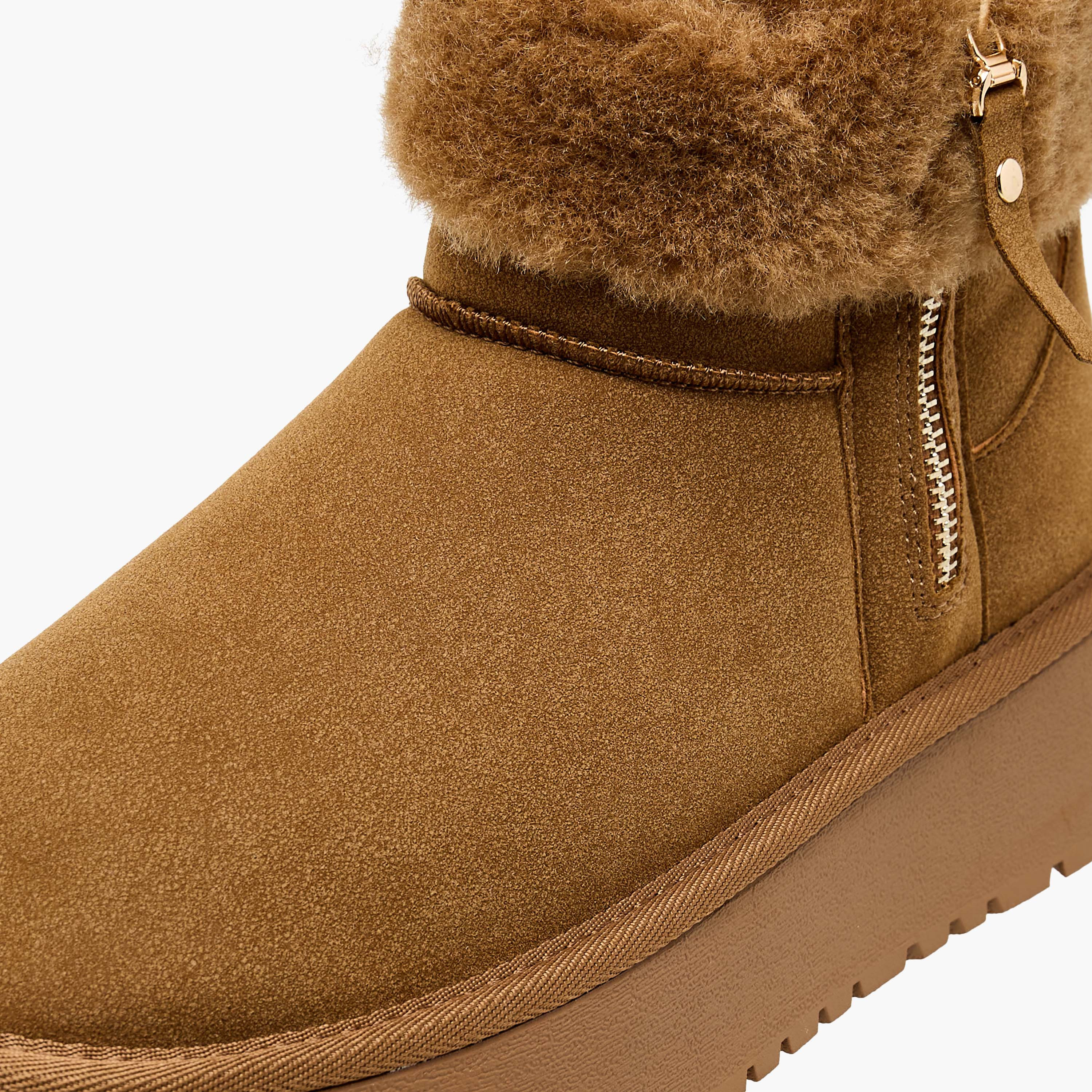 Flora Bella Women Faux Fur Lined Ankle Boots-women-shoes-boots-image-4