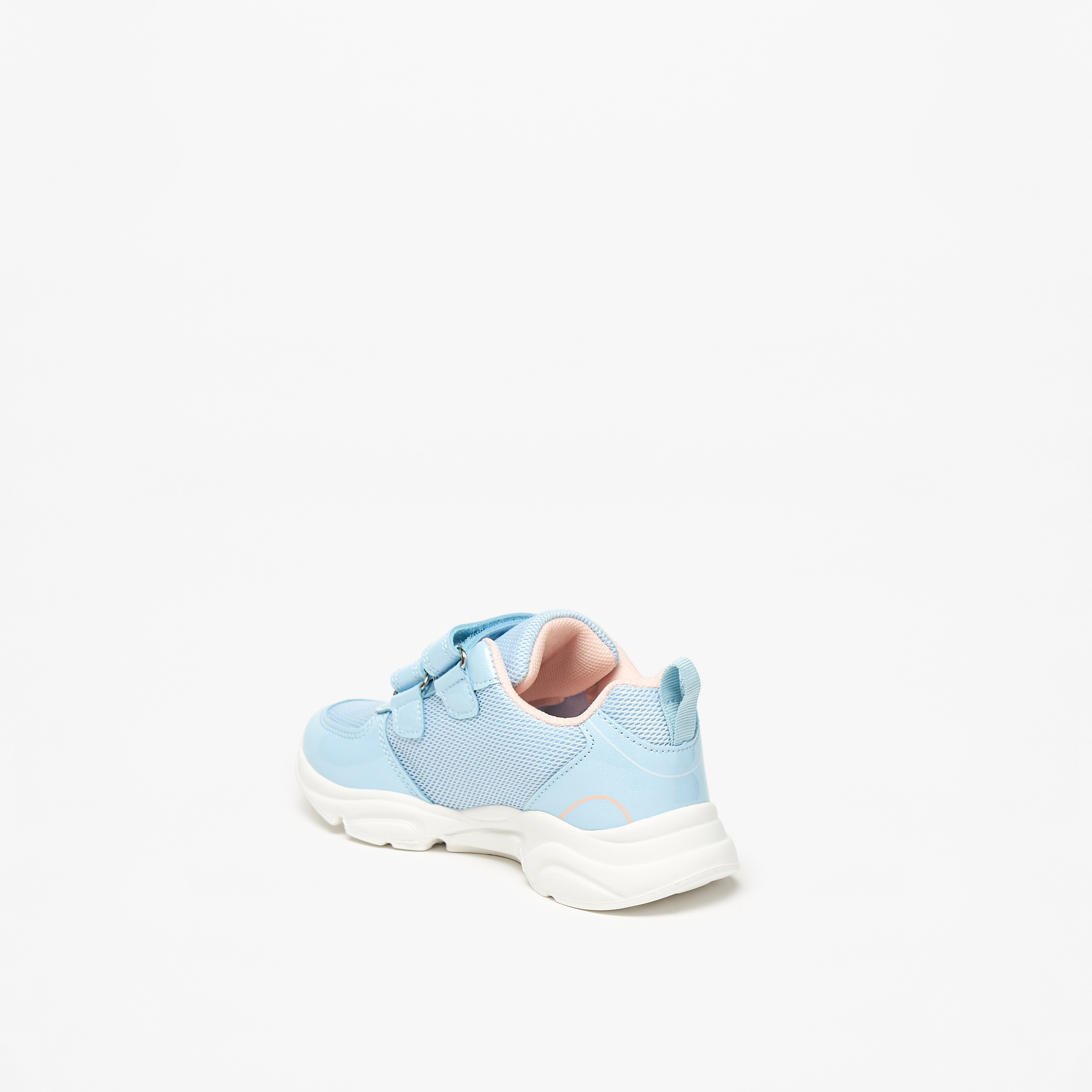 Flora Bella Panelled Sneakers with Hook and Loop Closure-girls-shoes-sneakers-image-2