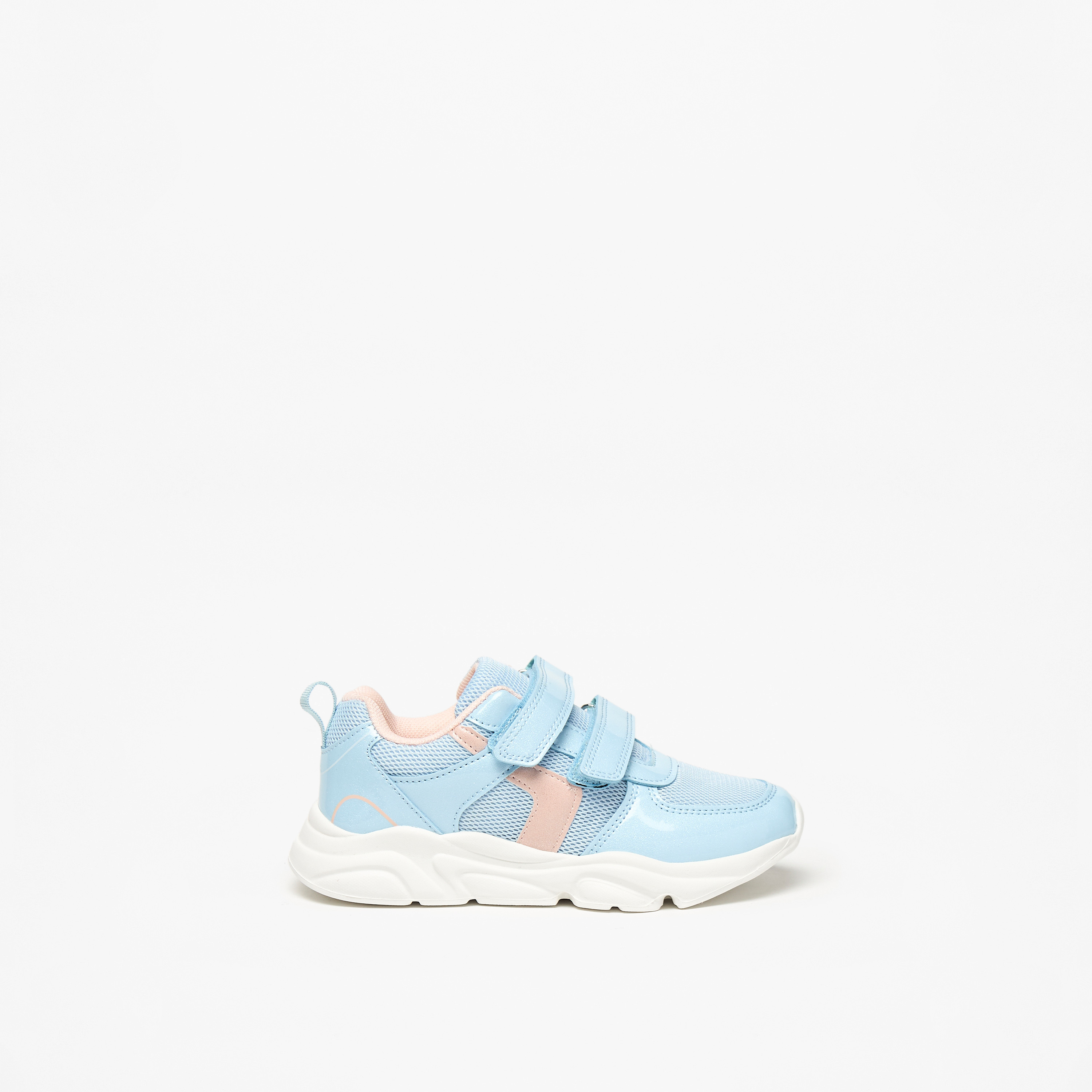 Flora Bella Panelled Sneakers with Hook and Loop Closure-girls-shoes-sneakers-image-3