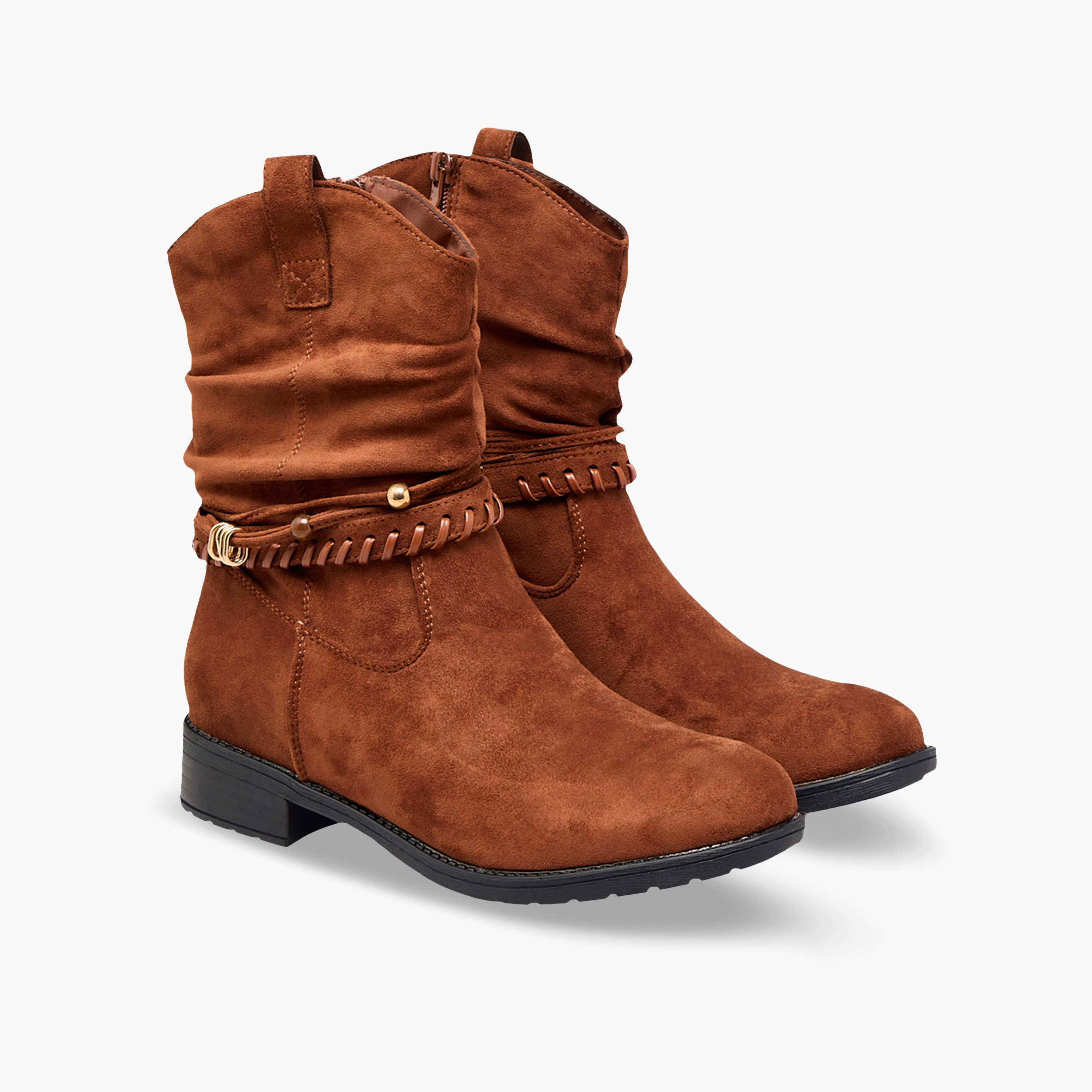 حذاء بوت بطول الكاحل للنساء من فلورا بيلا-women-shoes-boots-image-1