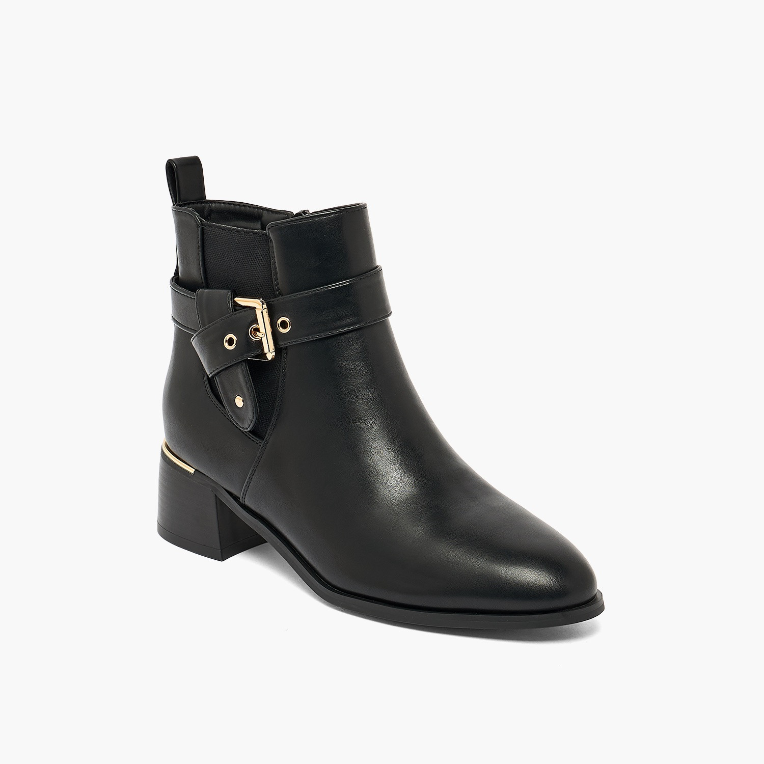 Flora Bella by Shoexpress Women Buckled Block Heel Ankle Boots-women-shoes-boots-image-2