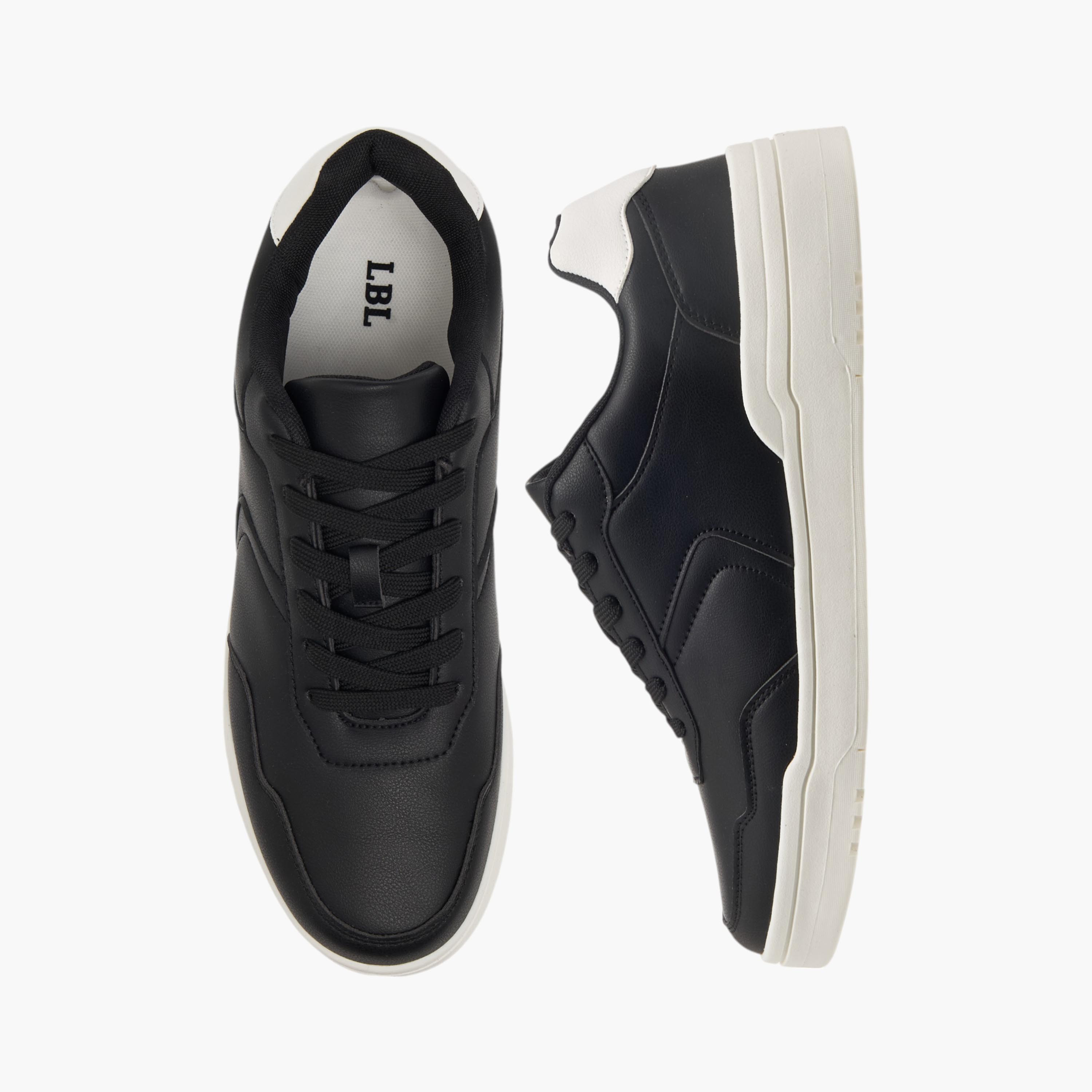 LBL by Shoexpress Panelled Sneakers with Lace-Up Closure-men-shoes-sneakers-image-1