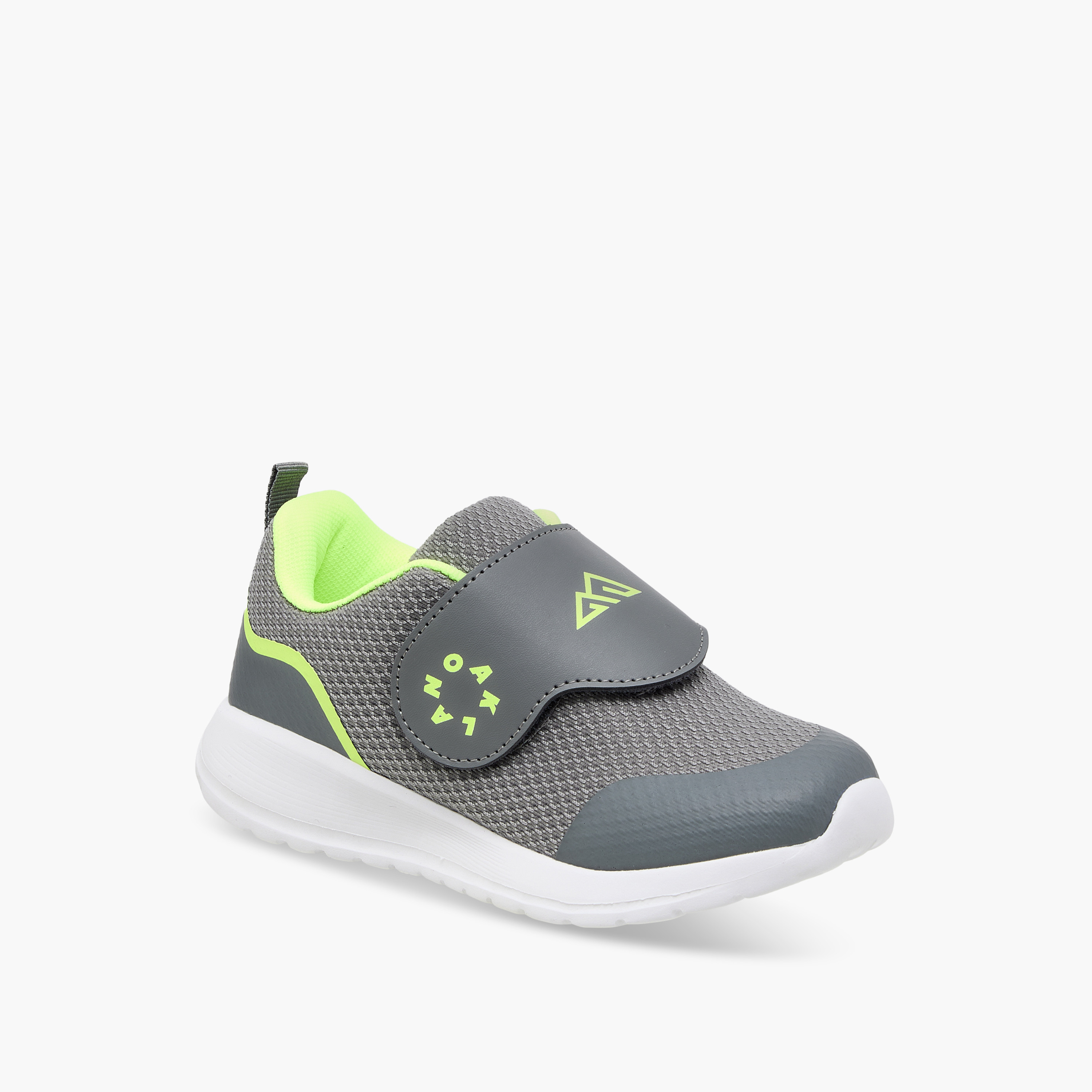Oaklan by Shoexpress Logo Detail Sports Shoes with Hook and Loop Closure-boys-shoes-schoolshoes-image-2