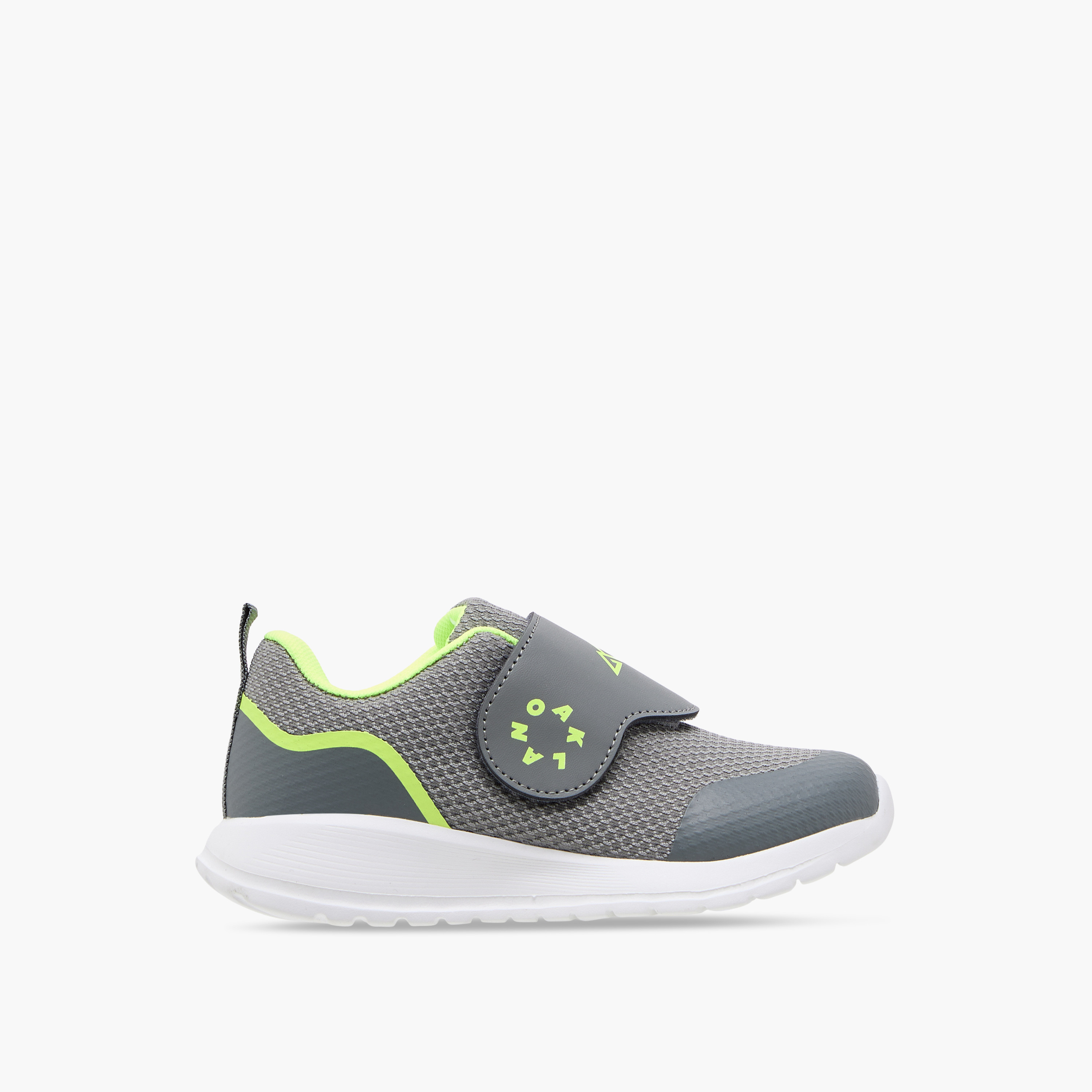 Oaklan by Shoexpress Logo Detail Sports Shoes with Hook and Loop Closure-boys-shoes-schoolshoes-image-3