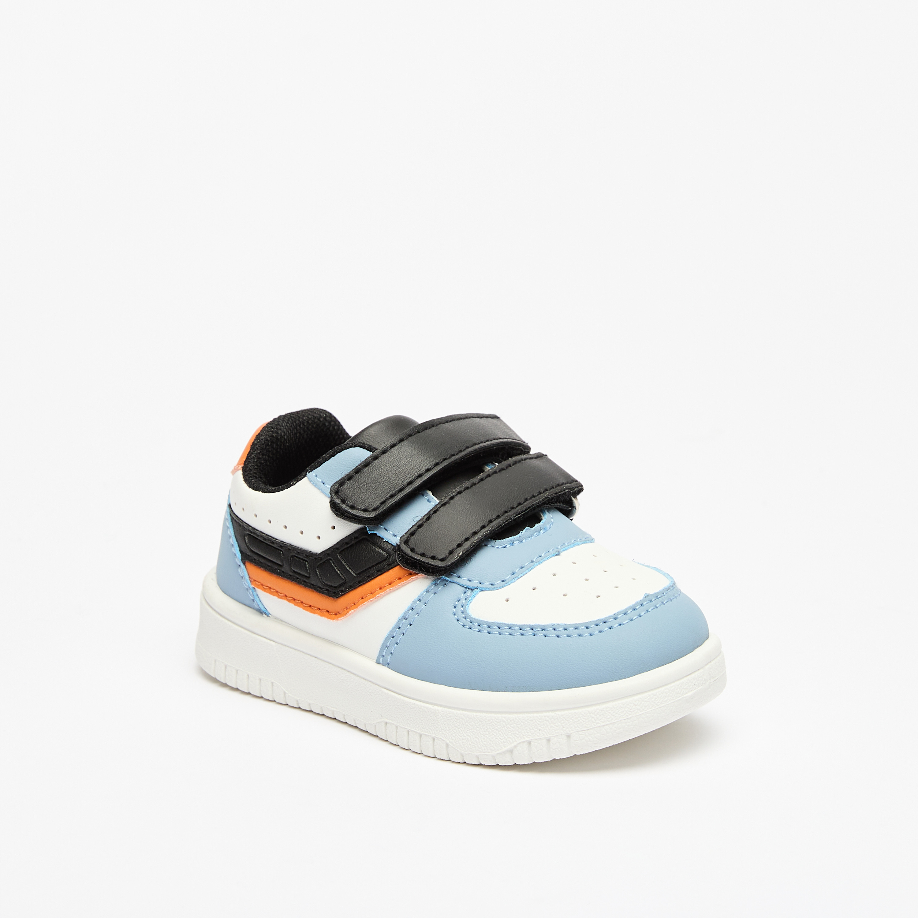 LBL by Shoexpress Panelled Sneakers with Hook and Loop Closure-boys-shoes-schoolshoes-image-1