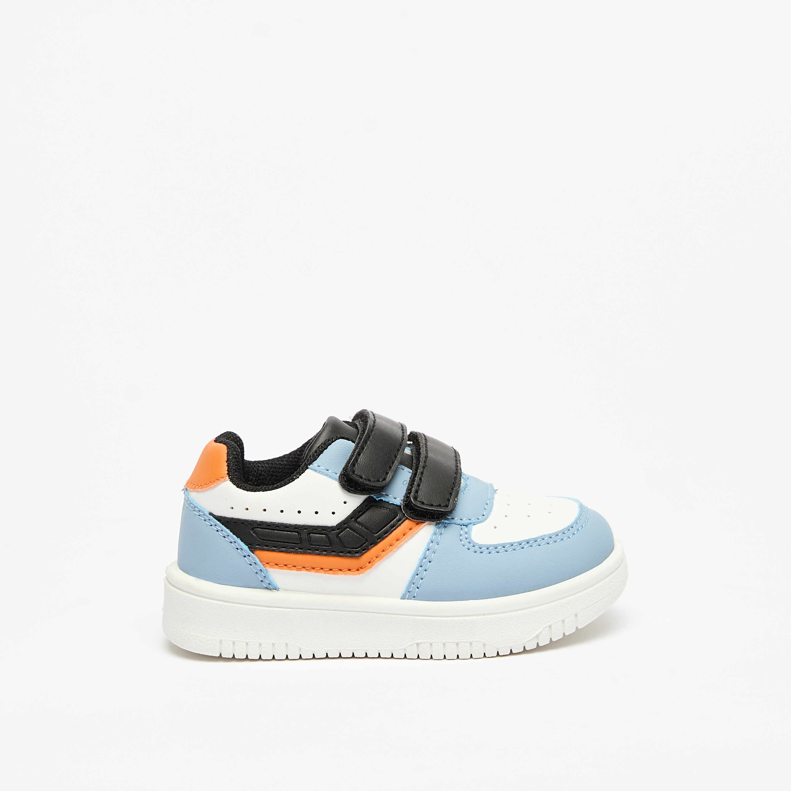 LBL by Shoexpress Panelled Sneakers with Hook and Loop Closure-boys-shoes-schoolshoes-image-3