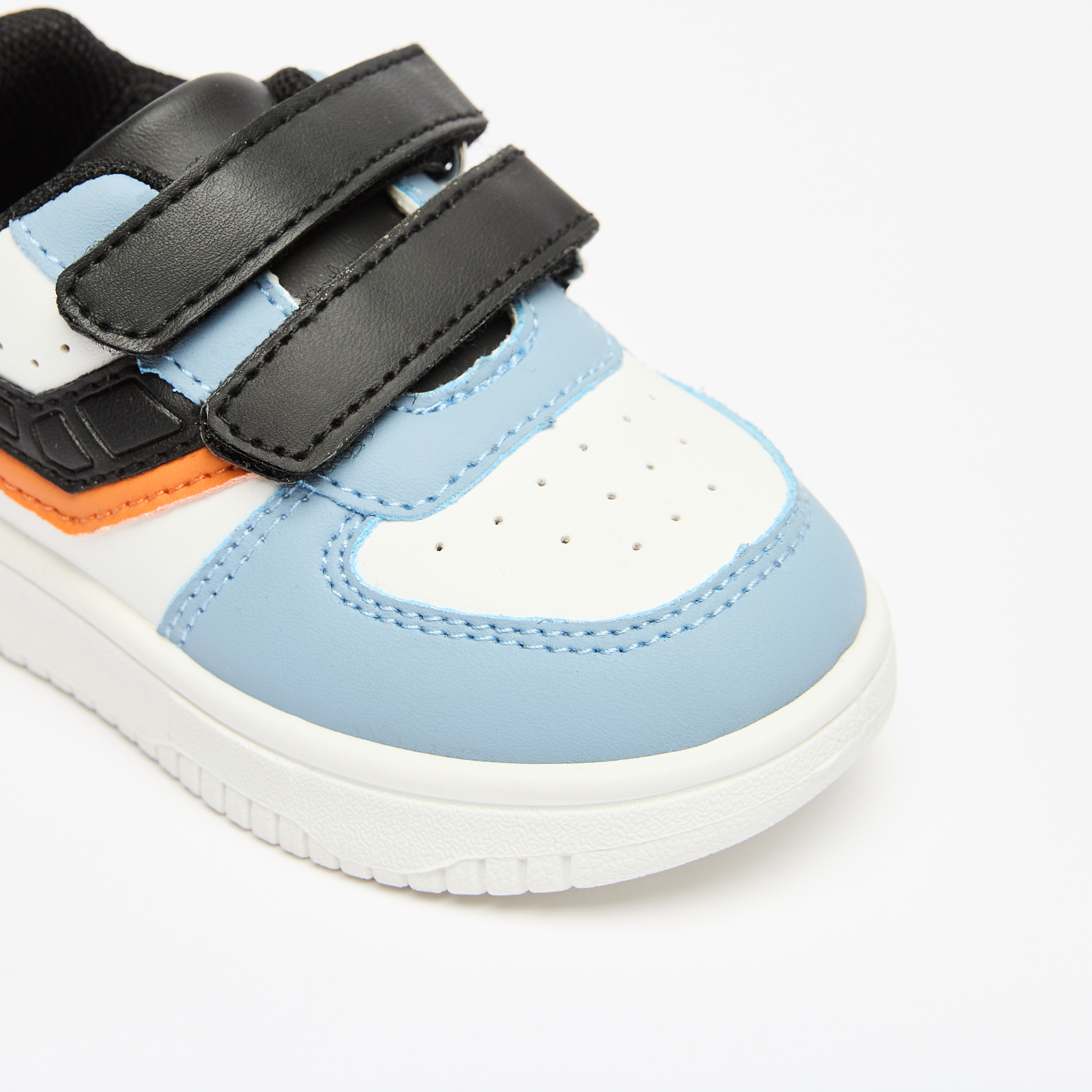 LBL by Shoexpress Panelled Sneakers with Hook and Loop Closure-boys-shoes-schoolshoes-image-5