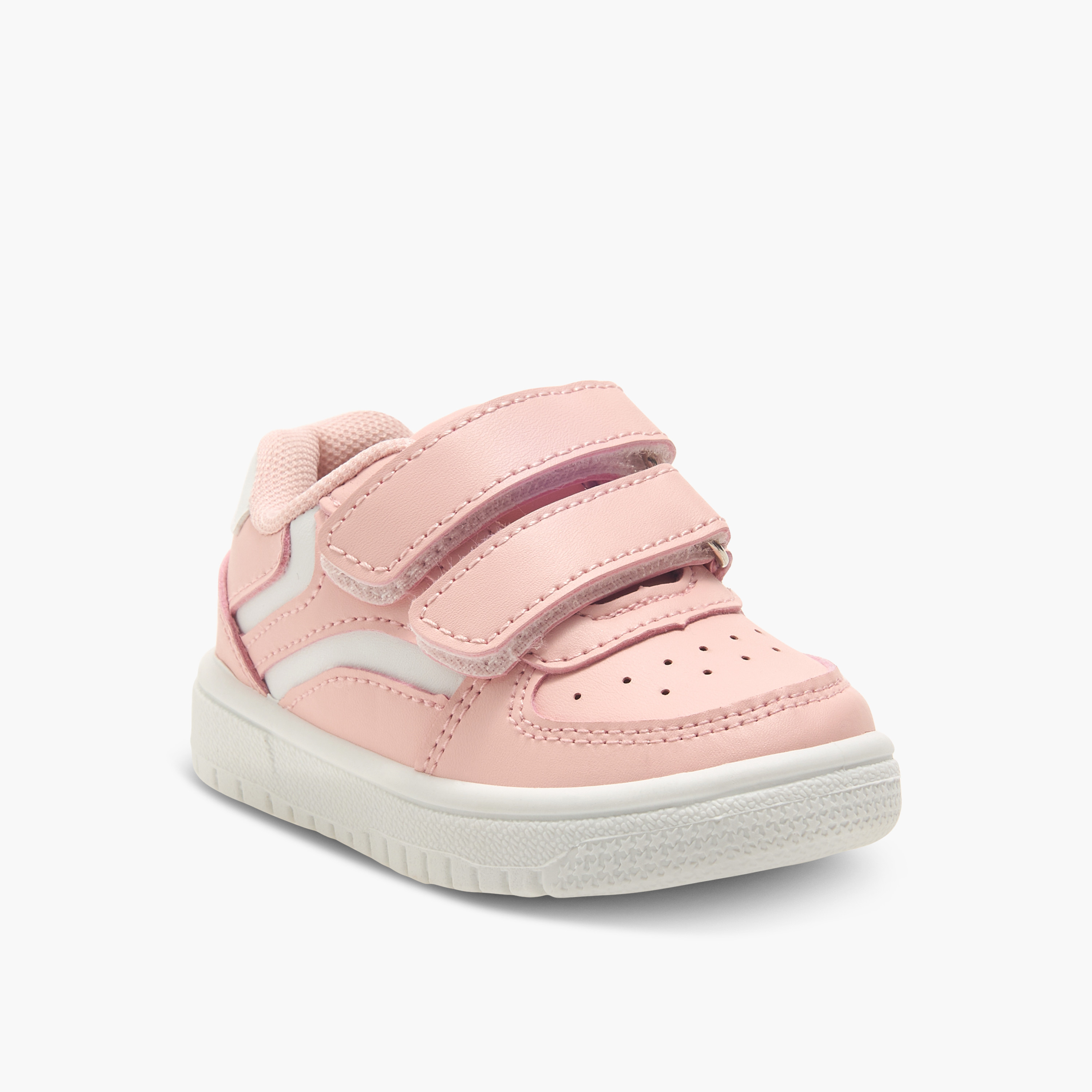 Flora Bella Panelled Sneakers with Hook and Loop Closure-girls-shoes-sneakers-image-2