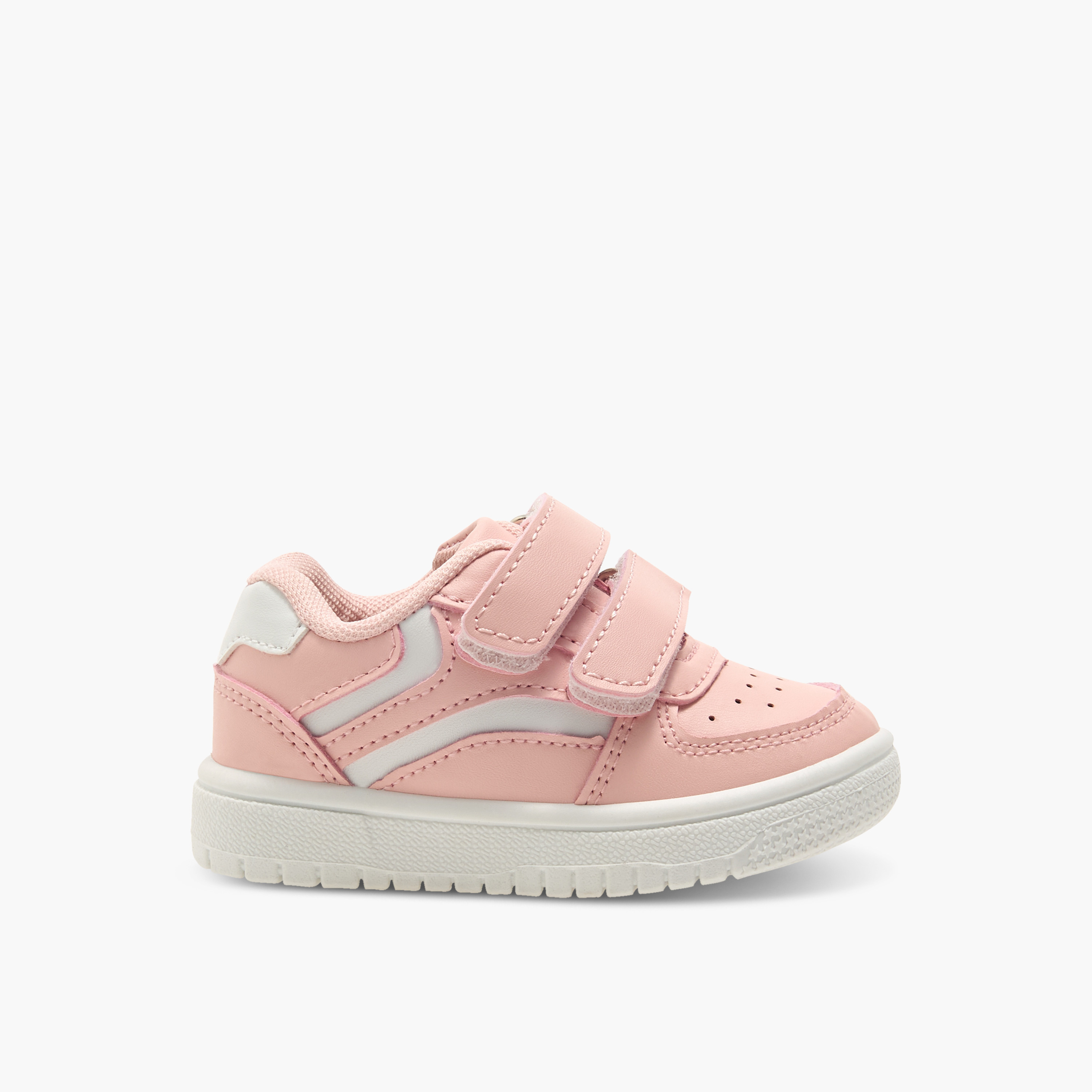 Flora Bella Panelled Sneakers with Hook and Loop Closure-girls-shoes-sneakers-image-3