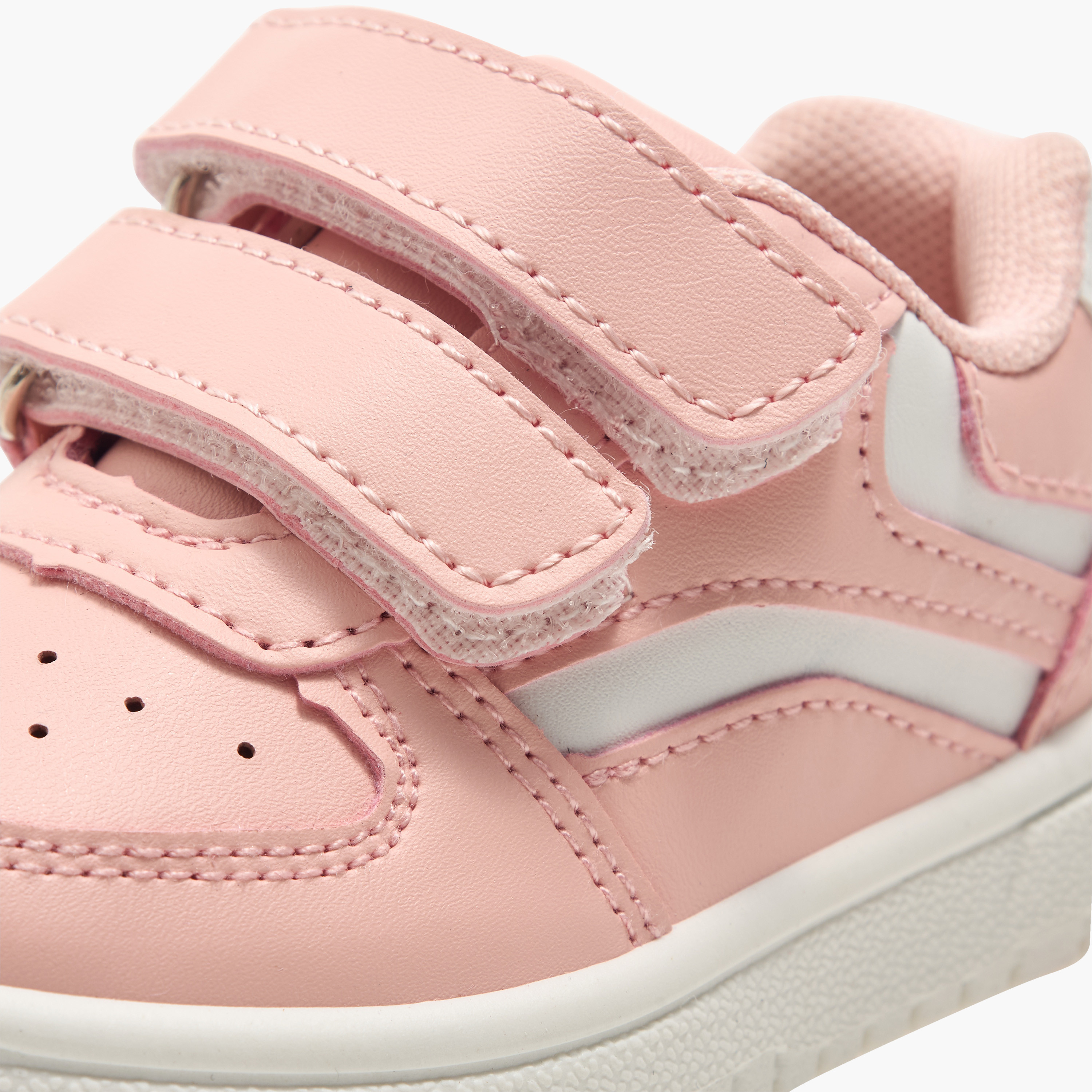 Flora Bella Panelled Sneakers with Hook and Loop Closure-girls-shoes-sneakers-image-4