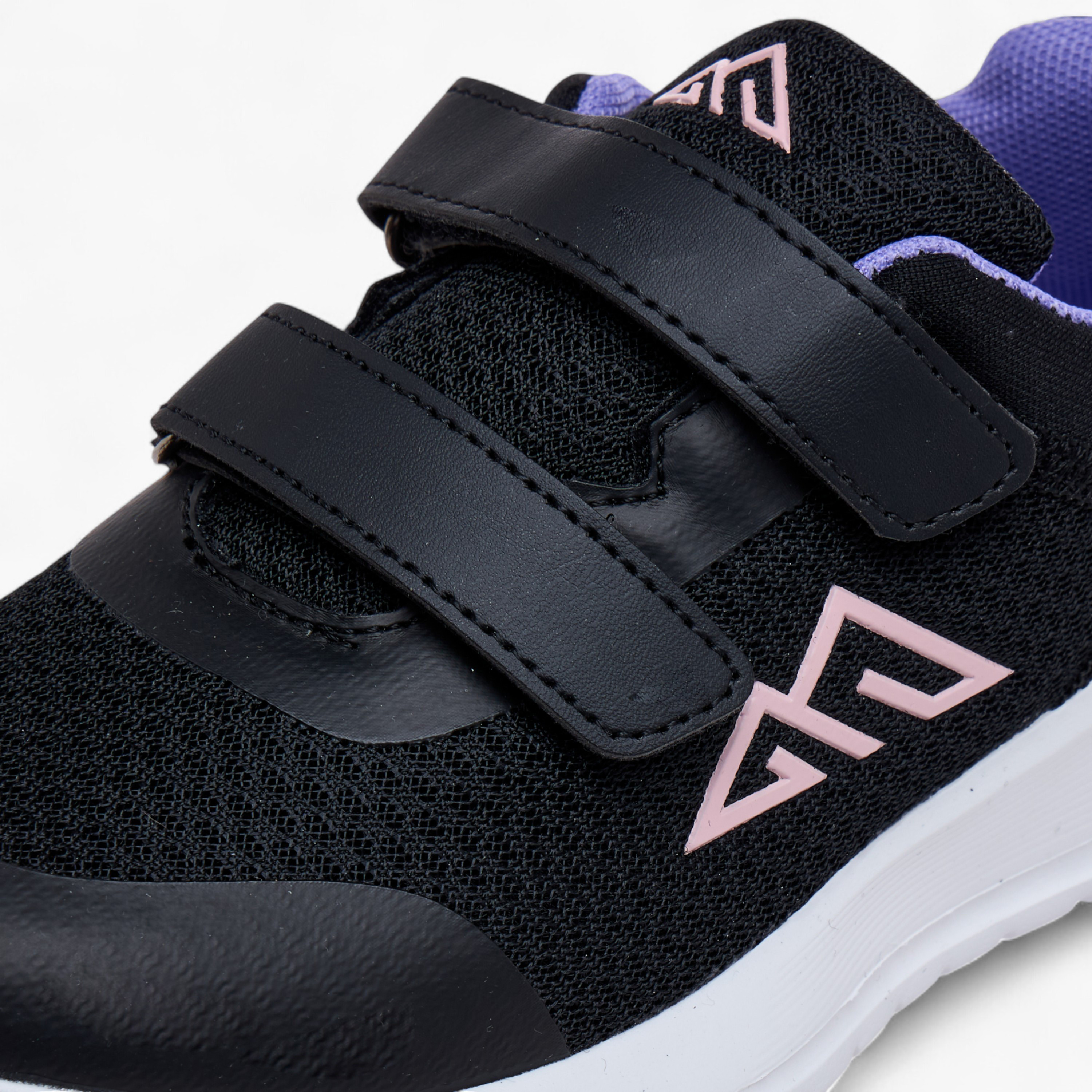 Oaklan by Shoexpress Logo Print Sports Shoes with Hook and Loop Closure-girls-shoes-sneakers-image-4