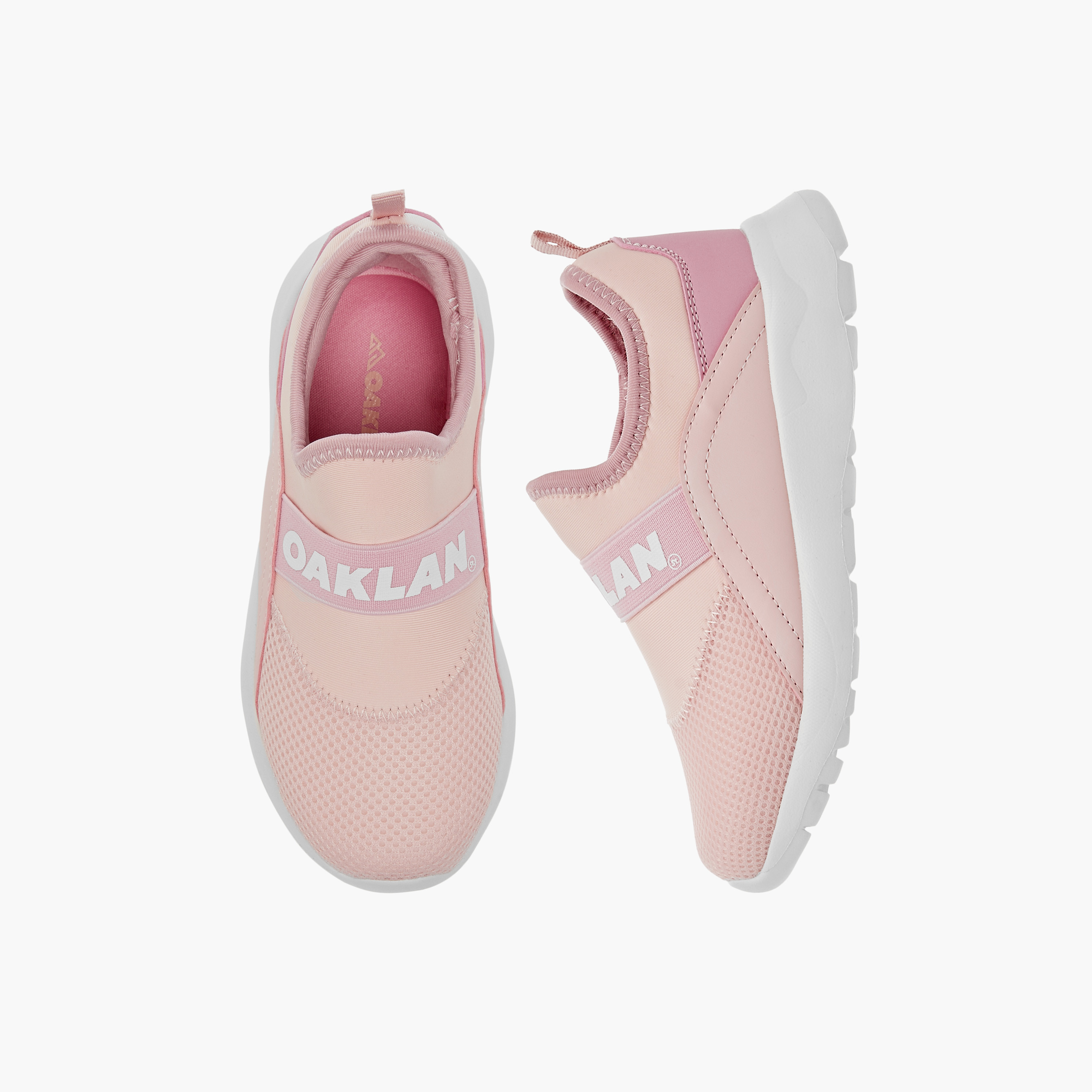 حذاء سنيكرز سهل الارتداء بألسنة سحب وتفاصيل الشعار من أوكلان من شو إكسبرس-girls-shoes-sneakers-image-1