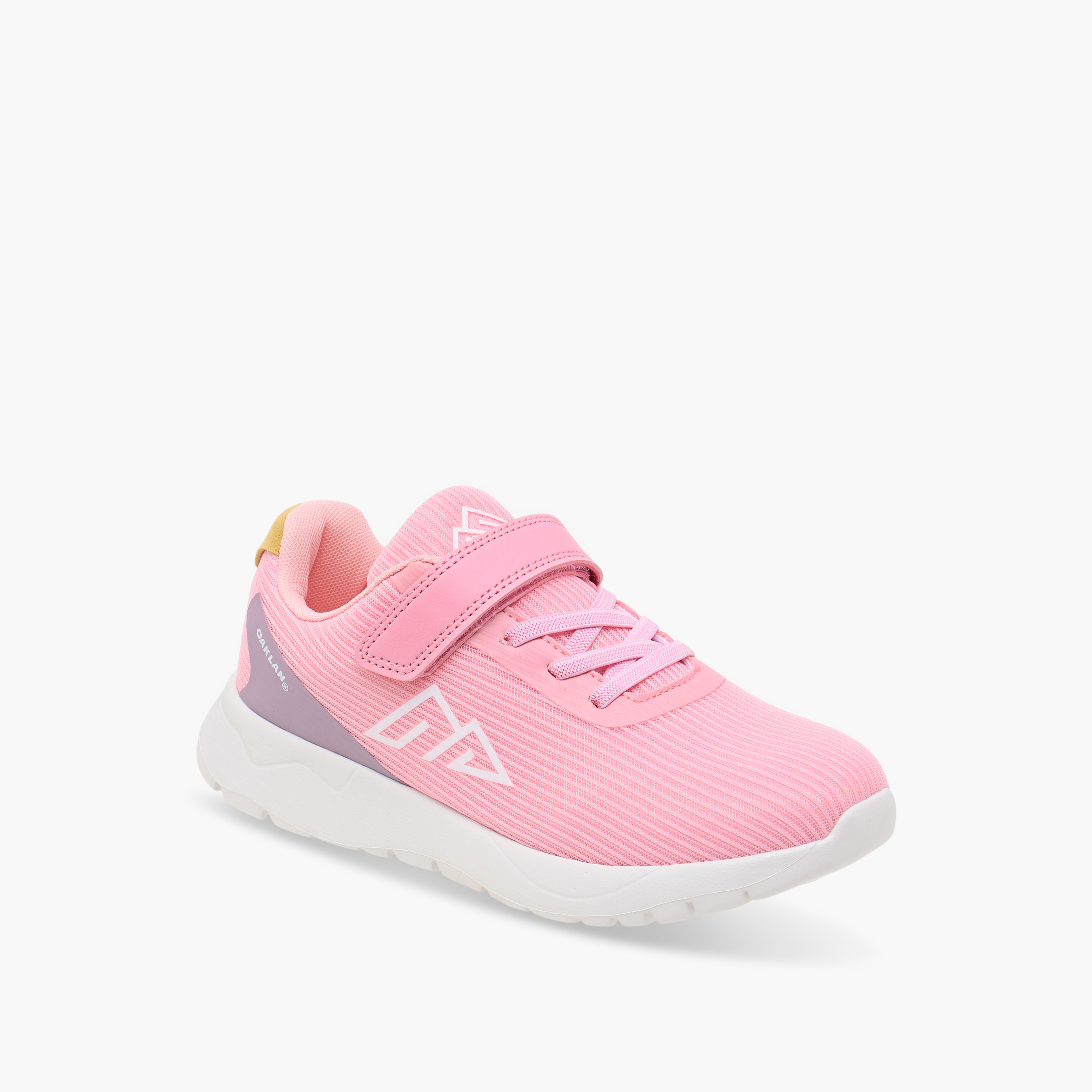 Oaklan by Shoexpress Logo Print Sports Shoes with Hook and Loop Closure-girls-shoes-sneakers-image-2