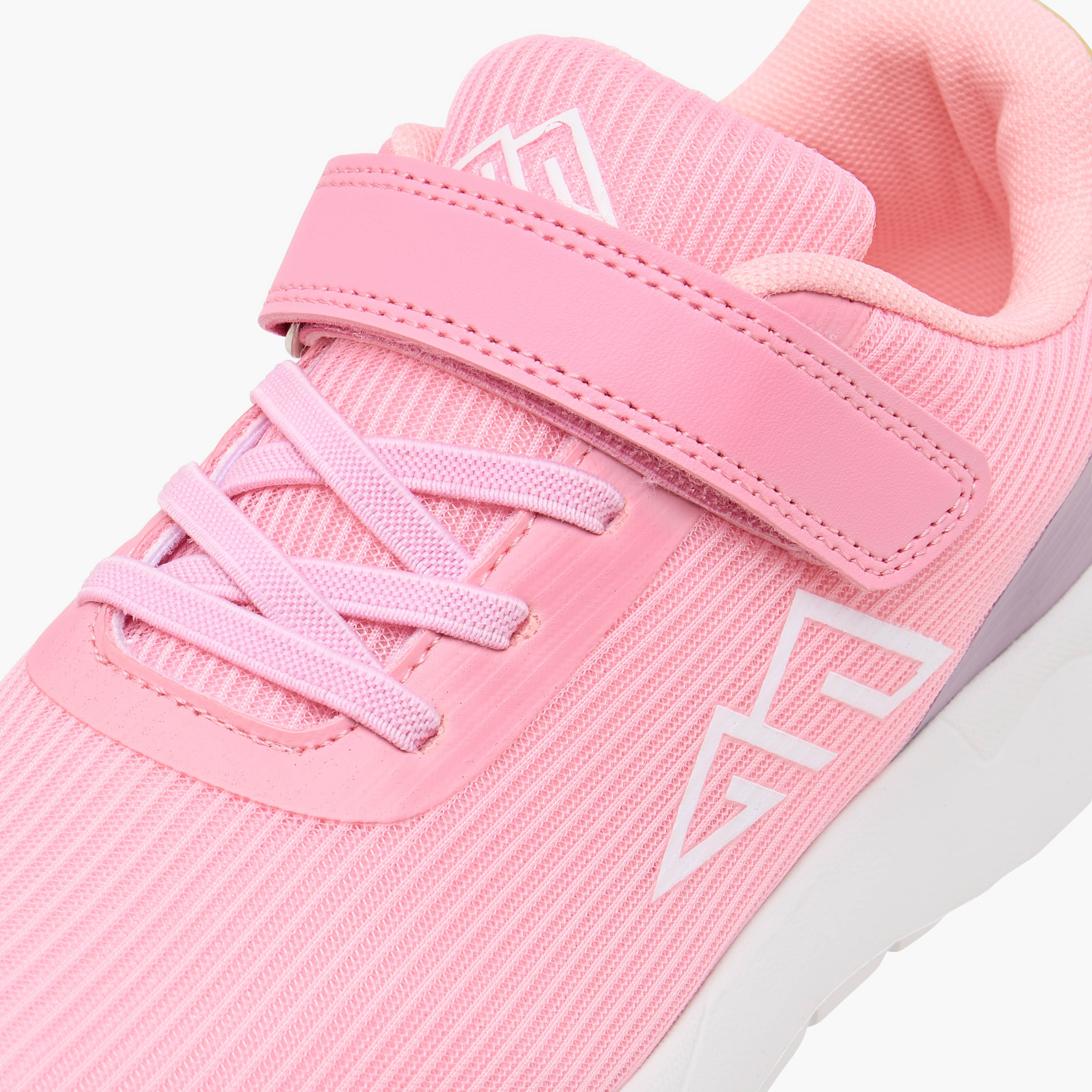 Oaklan by Shoexpress Logo Print Sports Shoes with Hook and Loop Closure-girls-shoes-sneakers-image-4