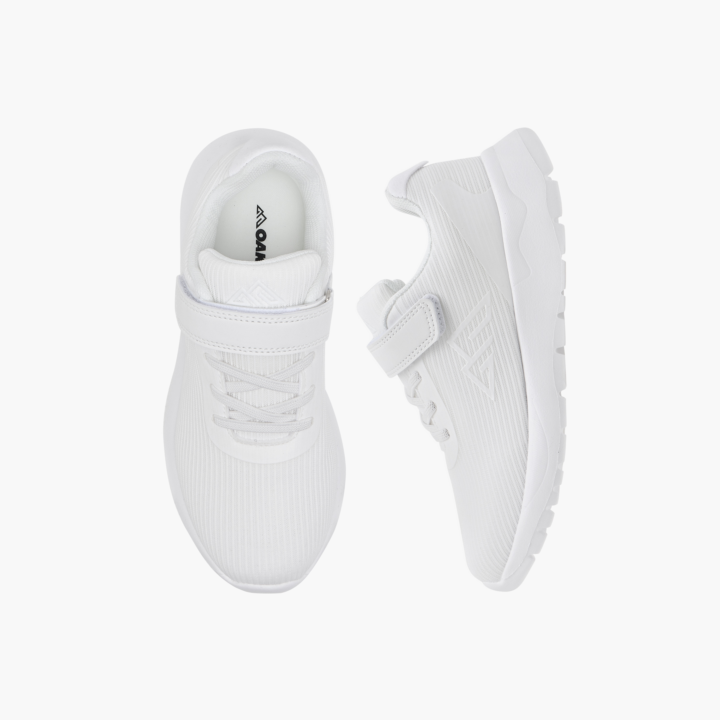 Oaklan by Shoexpress Logo Detail Sports Shoes with Hook and Loop Closure-boys-shoes-schoolshoes-image-1