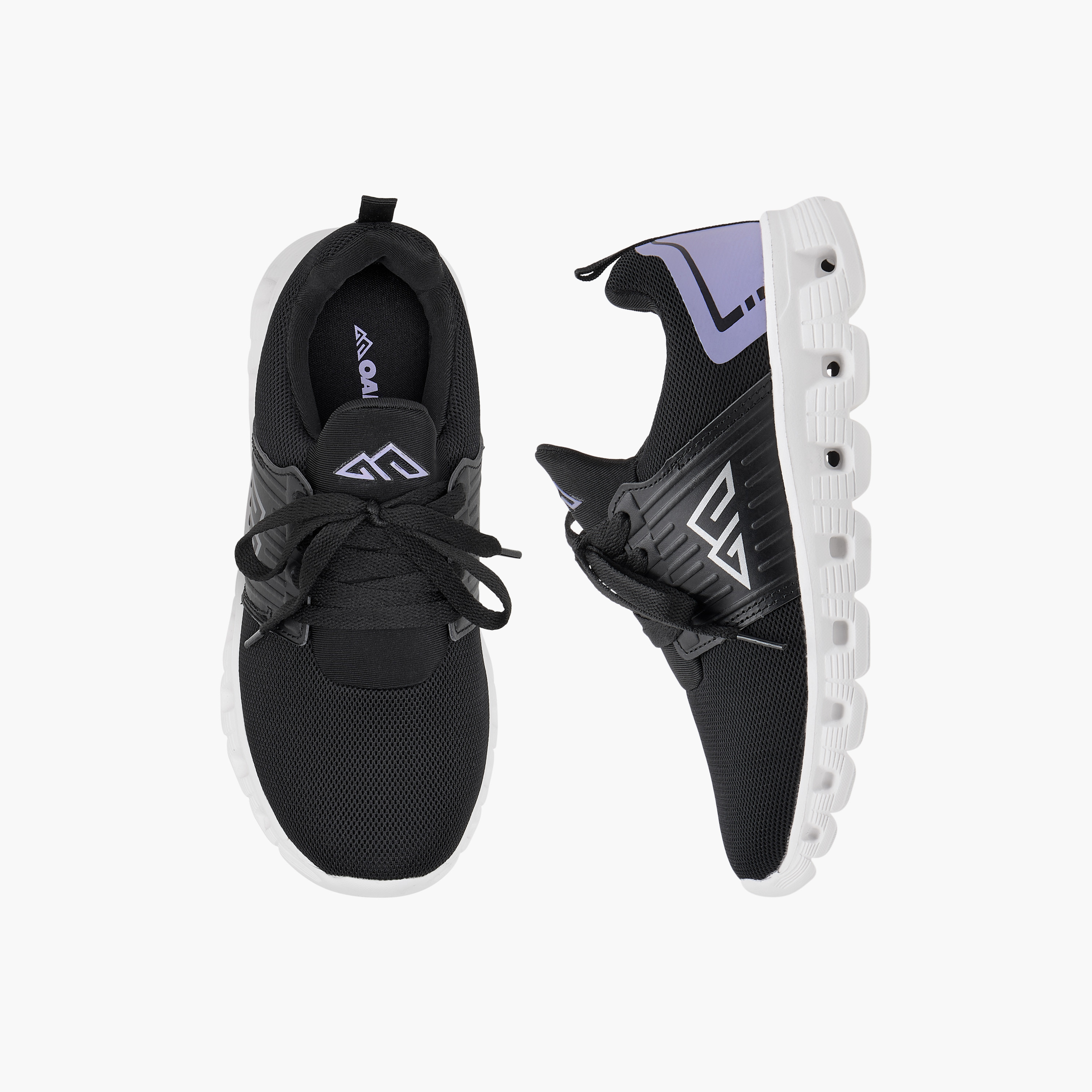 Oaklan by Shoexpress Logo Detail Sports Shoes with Lace-Up Closure-girls-shoes-sneakers-image-1