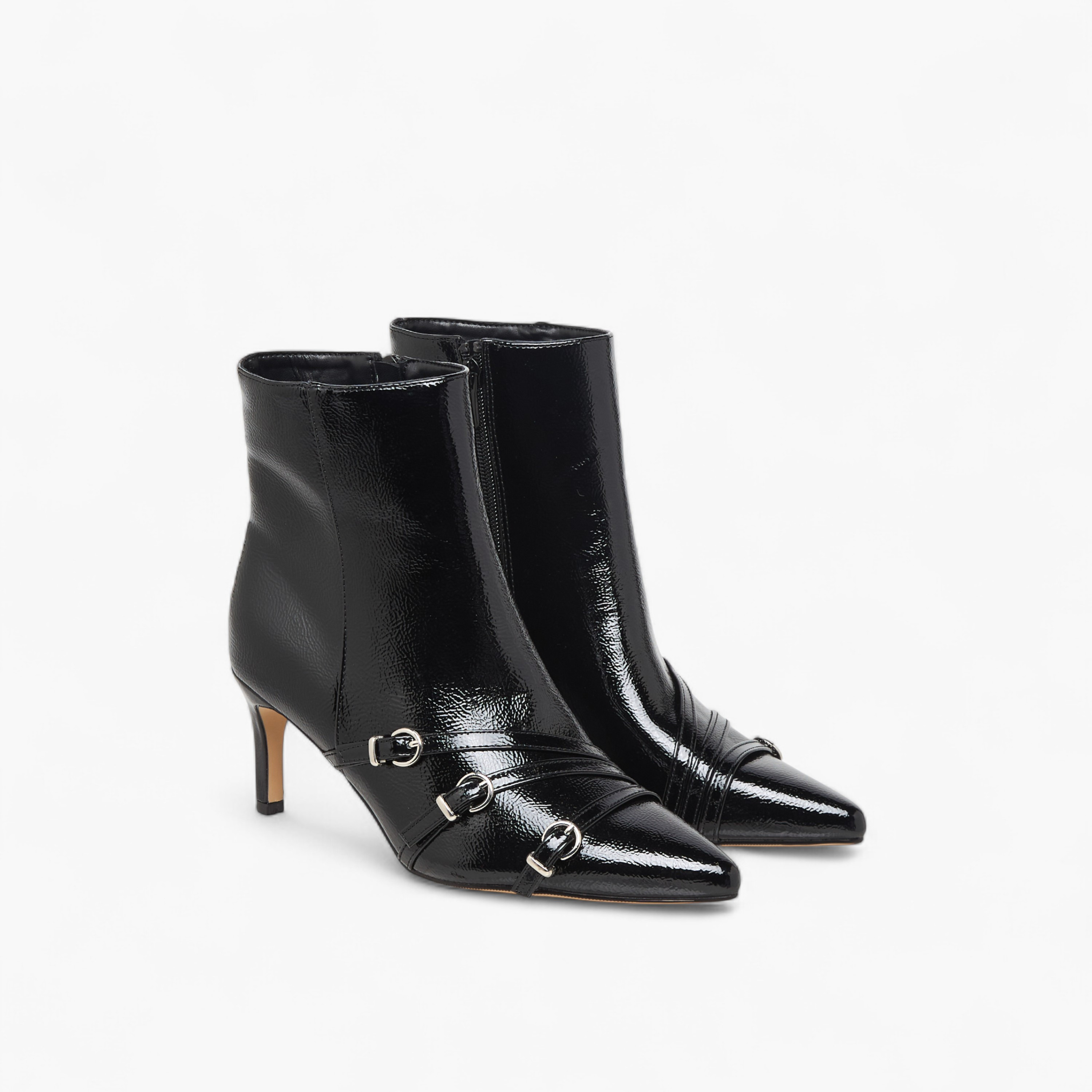 Flora Bella Women Buckle Detail Ankle Boots-women-shoes-boots-image-1