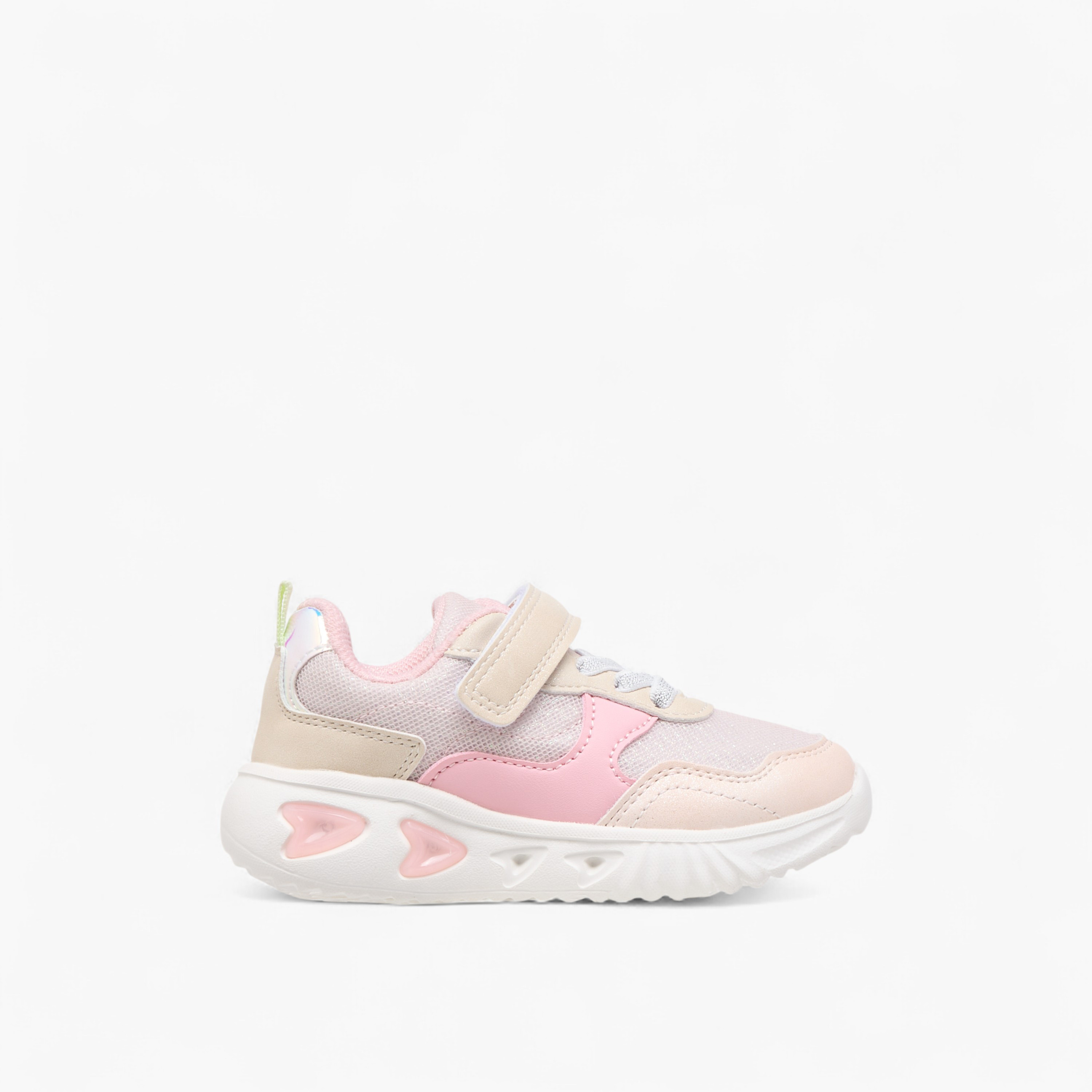 Flora Bella Colourblock Light-Up Sneakers with Hook and Loop Closure-girls-shoes-sneakers-image-3