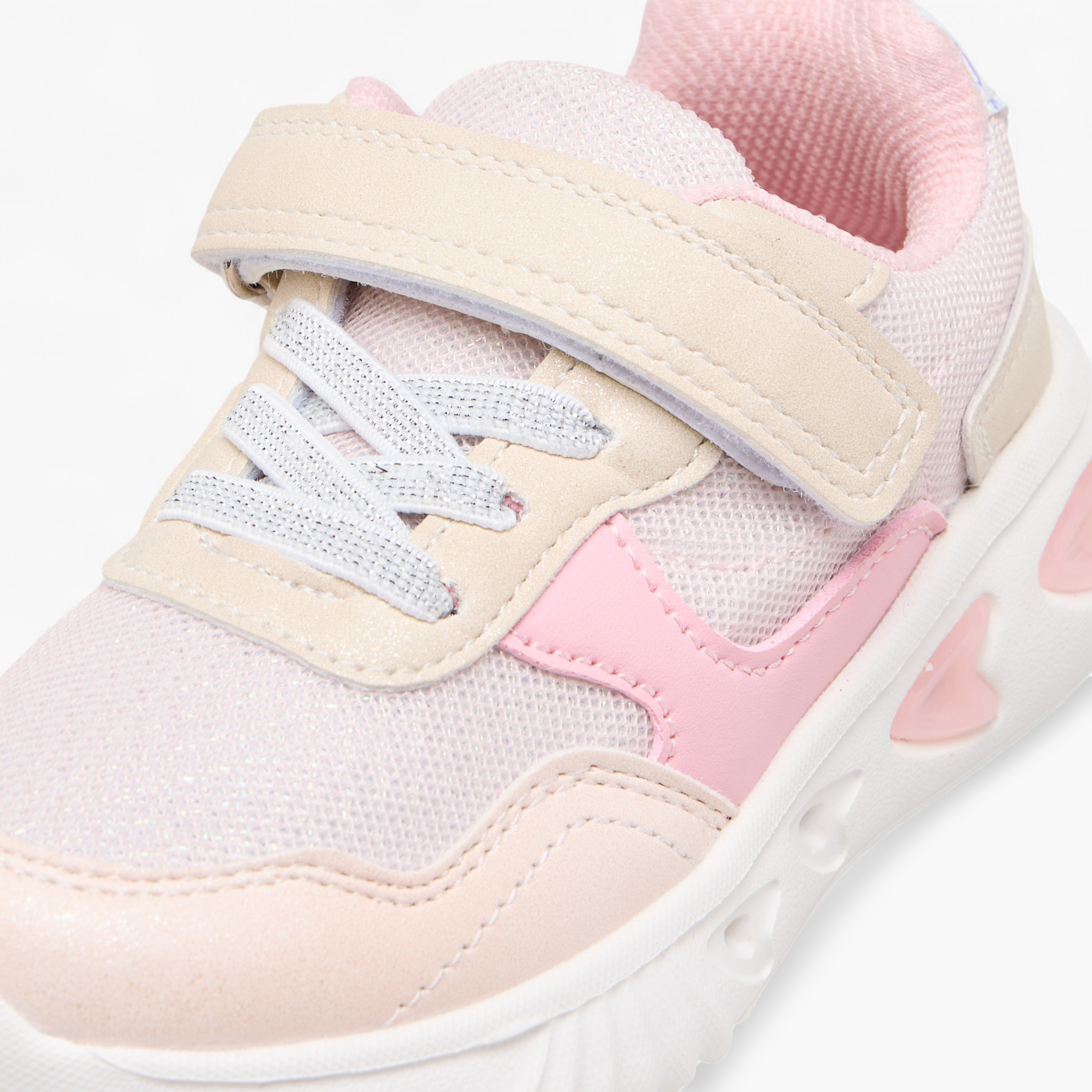 Flora Bella Colourblock Light-Up Sneakers with Hook and Loop Closure-girls-shoes-sneakers-image-5