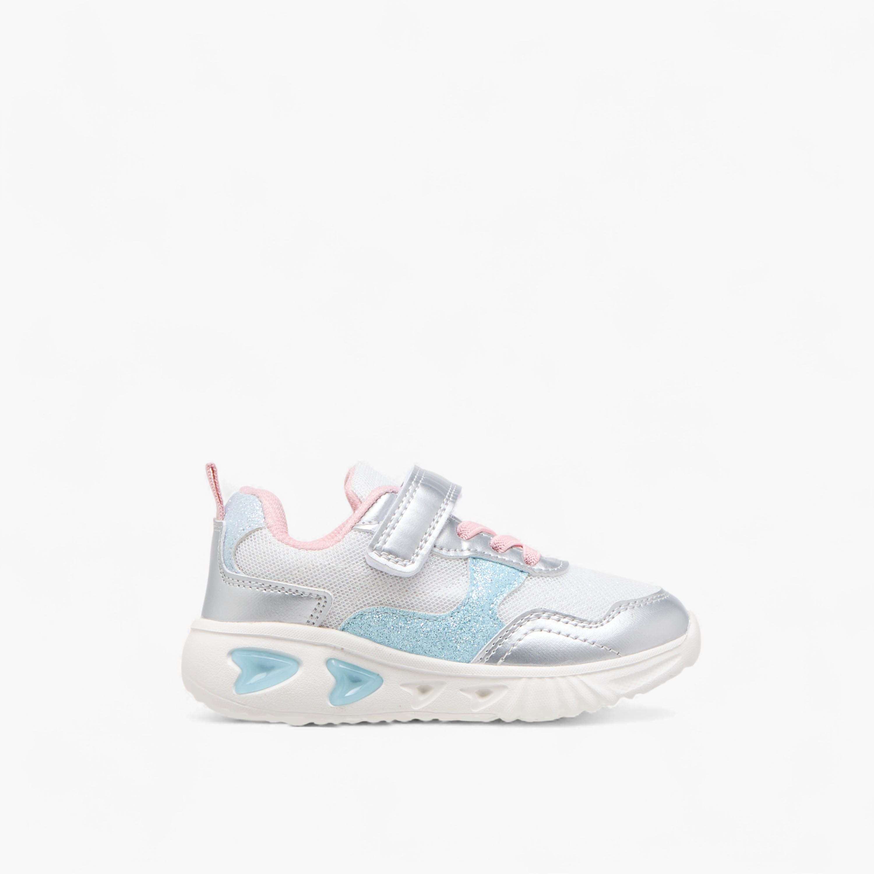 Flora Bella Colourblock Light-Up Sneakers with Hook and Loop Closure-girls-shoes-sneakers-image-3