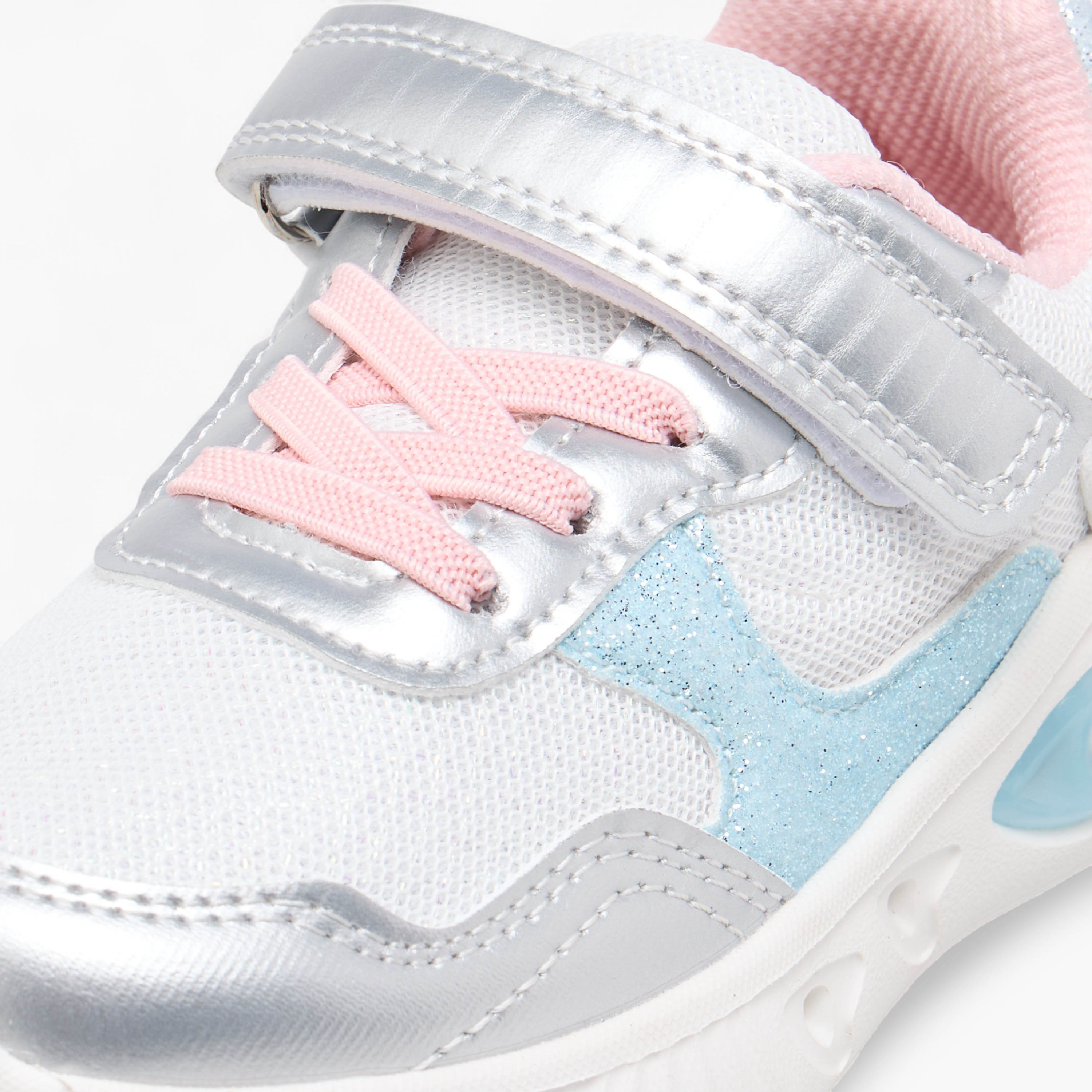 Flora Bella Colourblock Light-Up Sneakers with Hook and Loop Closure-girls-shoes-sneakers-image-6