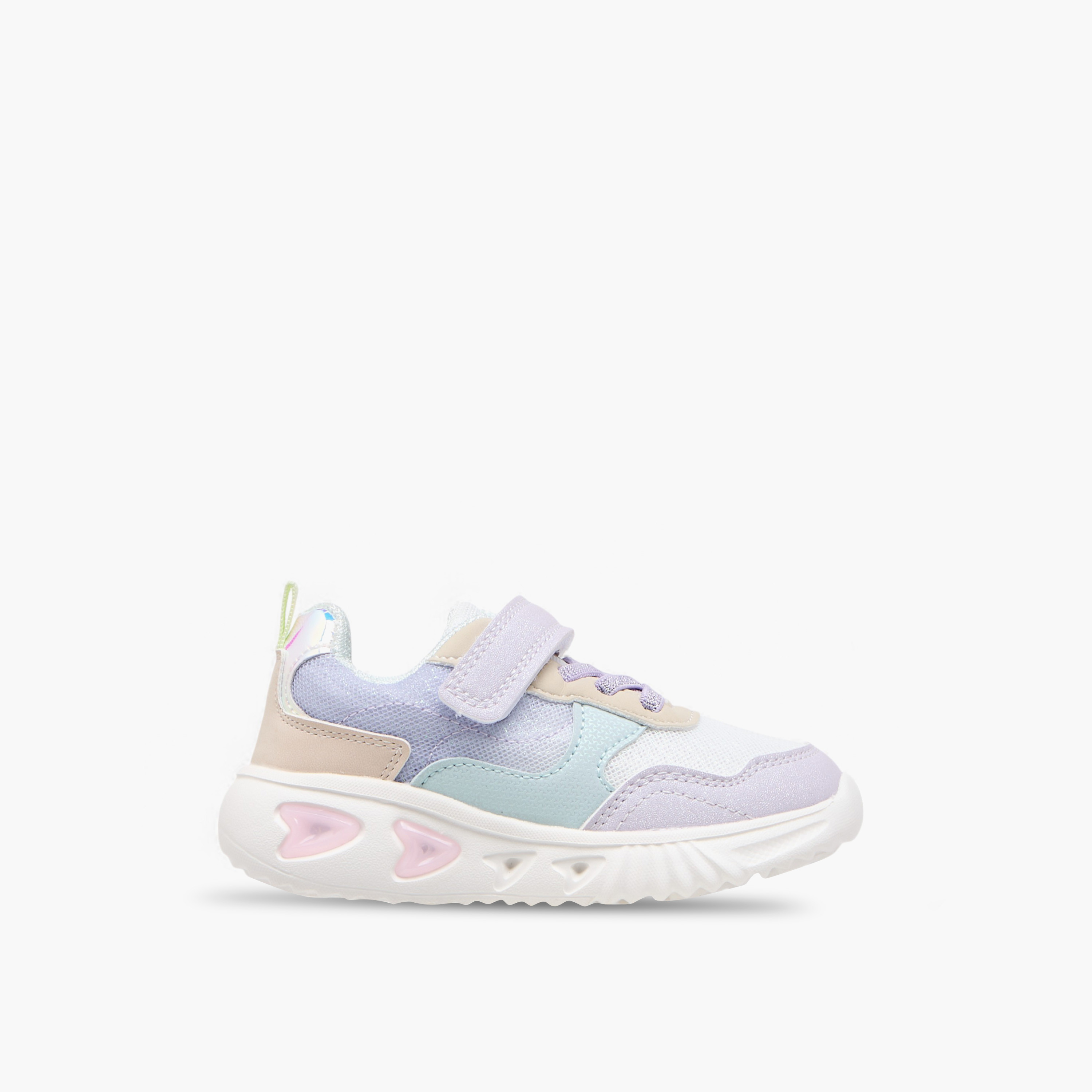 Flora Bella Colourblock Light-Up Sneakers with Hook and Loop Closure-girls-shoes-sneakers-image-3