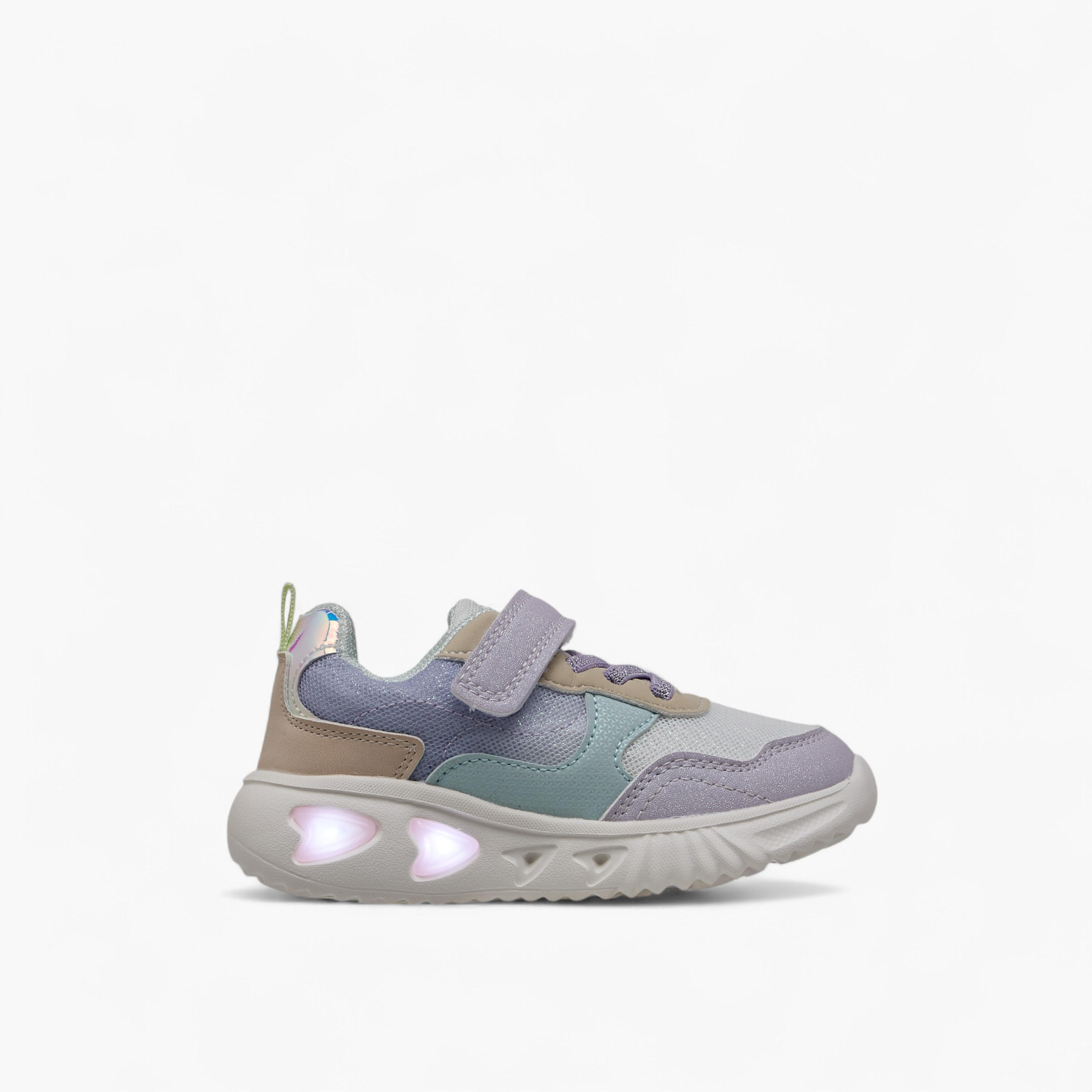 Flora Bella Colourblock Light-Up Sneakers with Hook and Loop Closure-girls-shoes-sneakers-image-4