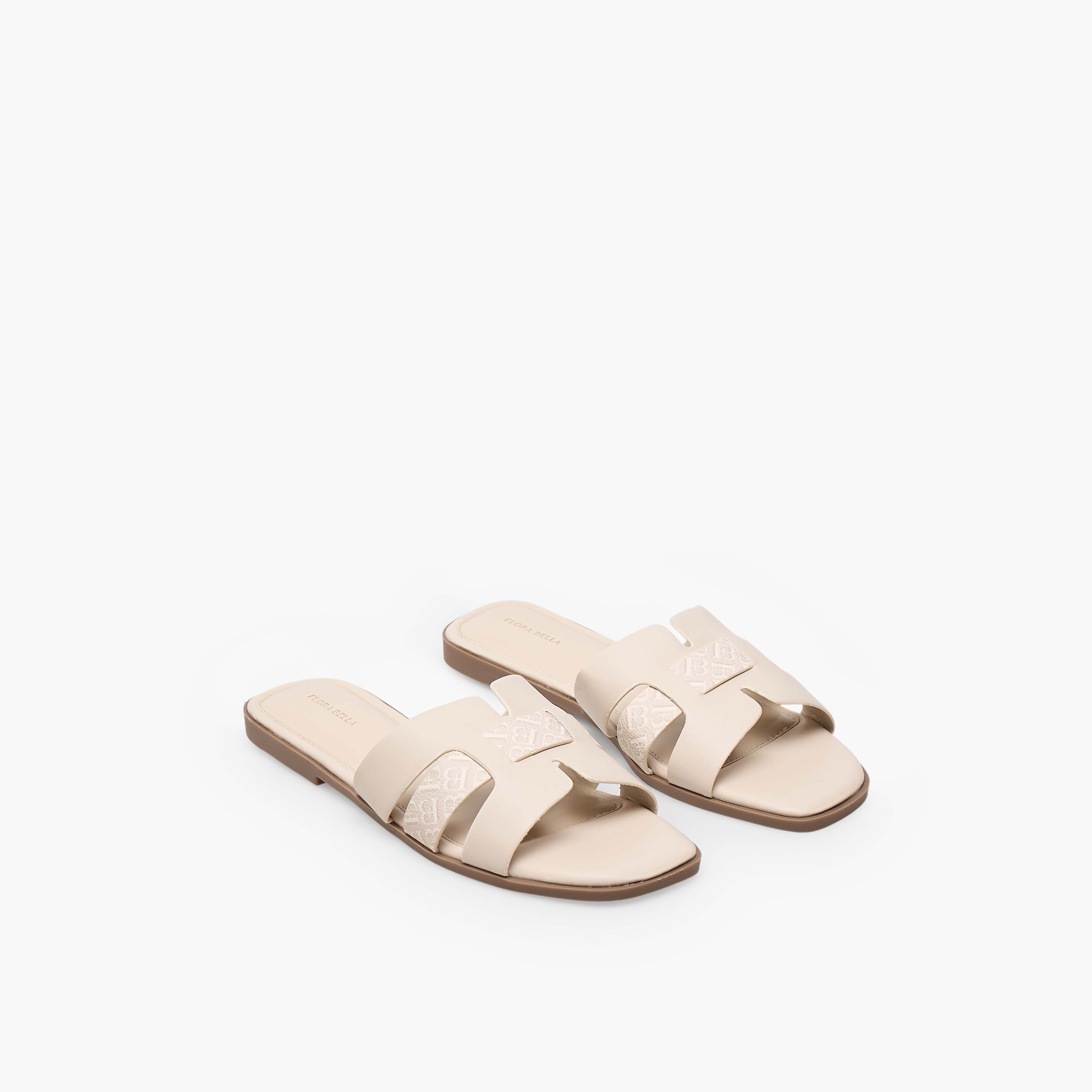 Flora Bella Women Monogram Print Sandals-women-shoes-flats-sandals-image-1